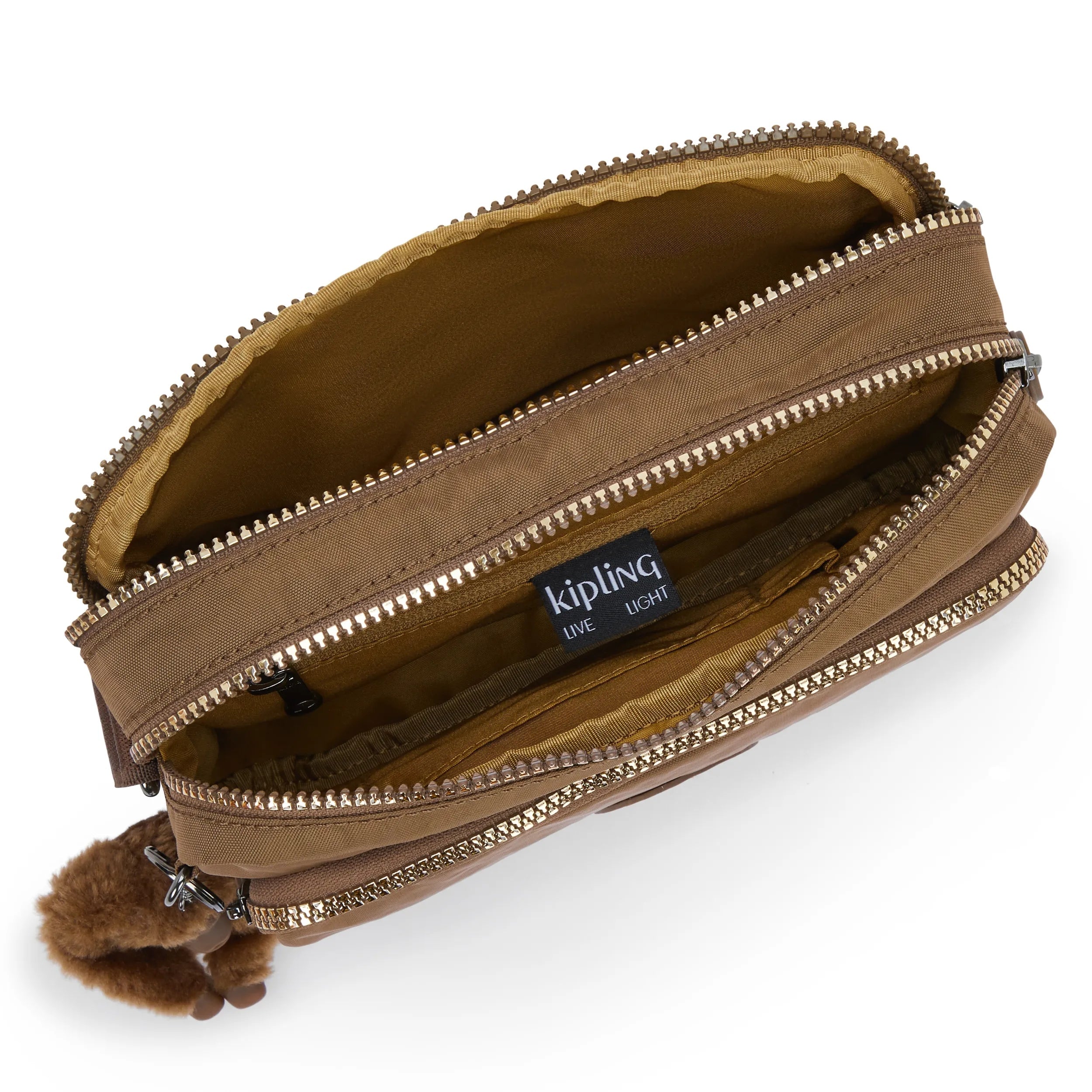 Kipling Abanu M Zip in Glorious Khaki — angle view 3