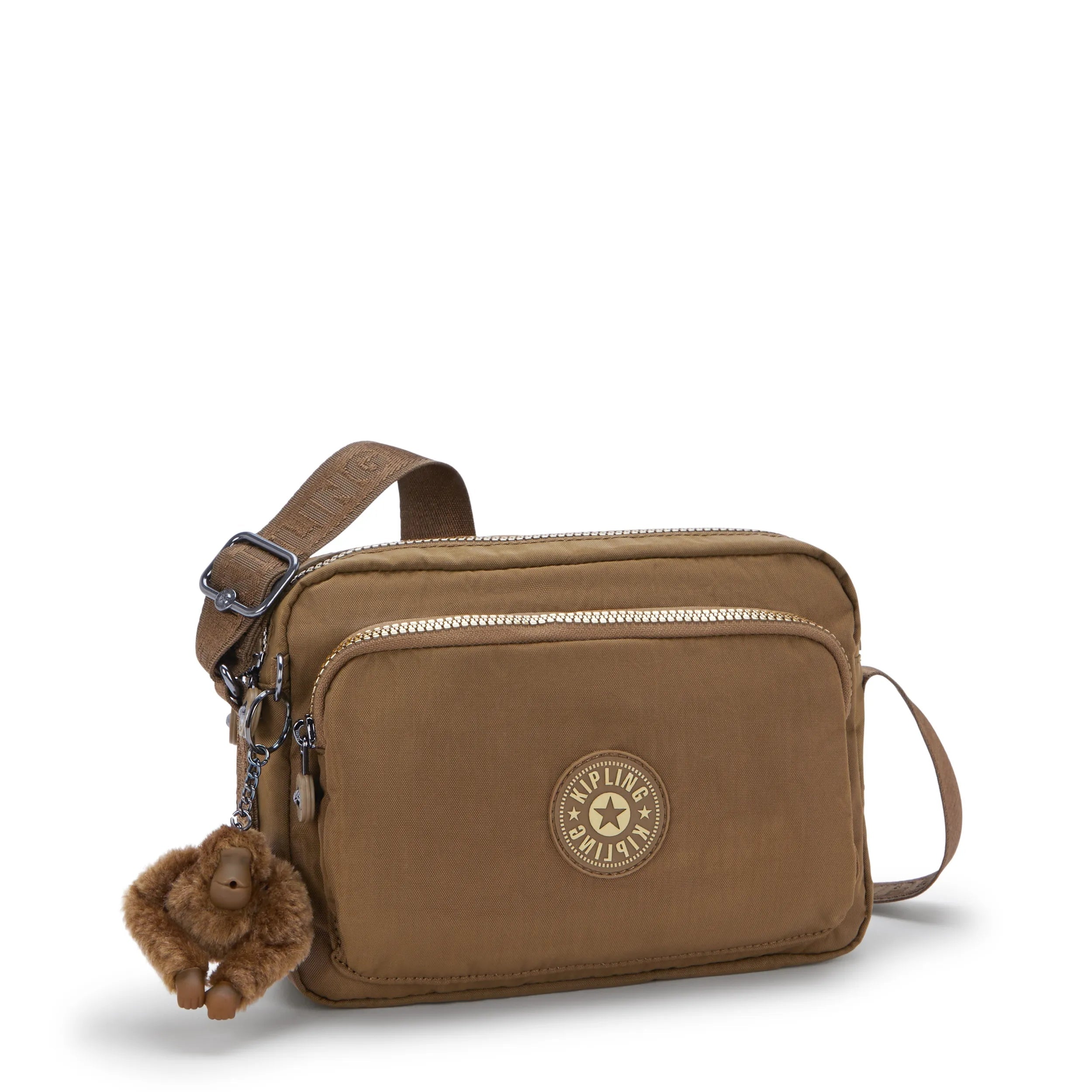 Kipling Abanu M Zip in Glorious Khaki — interior view