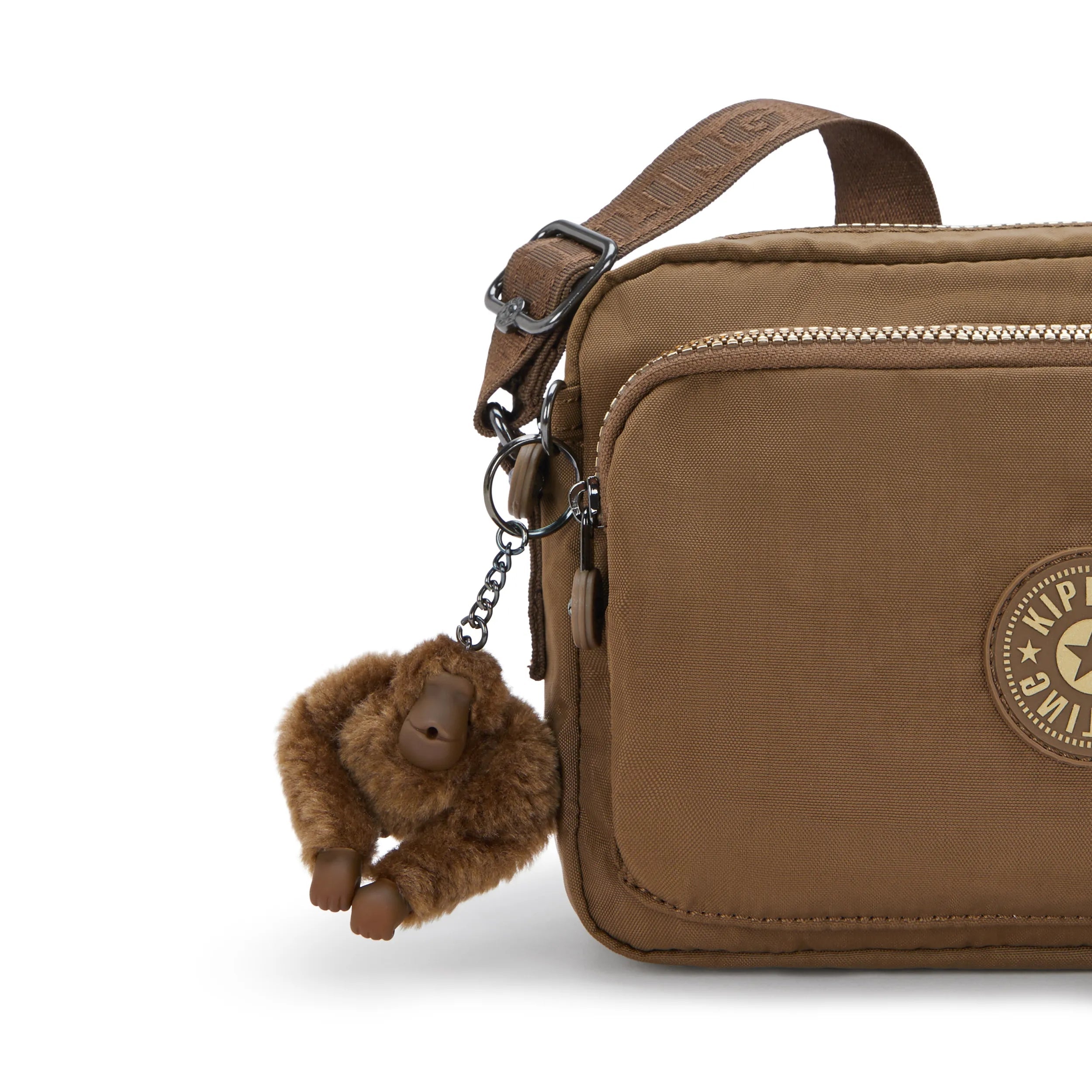 Kipling Abanu M Zip in Glorious Khaki — detail view