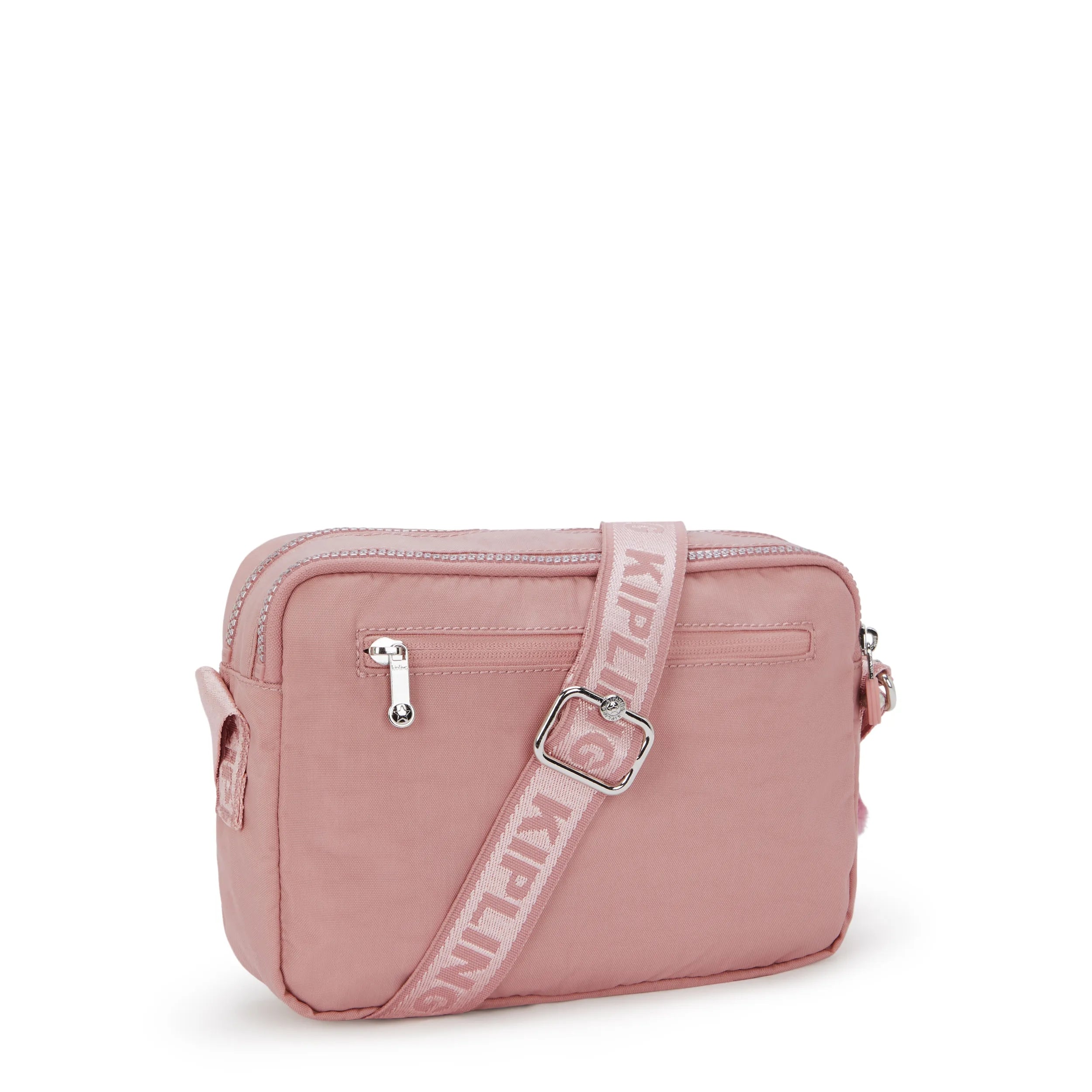 Kipling Abanu M Zip in Glorious Pink — angle view 2