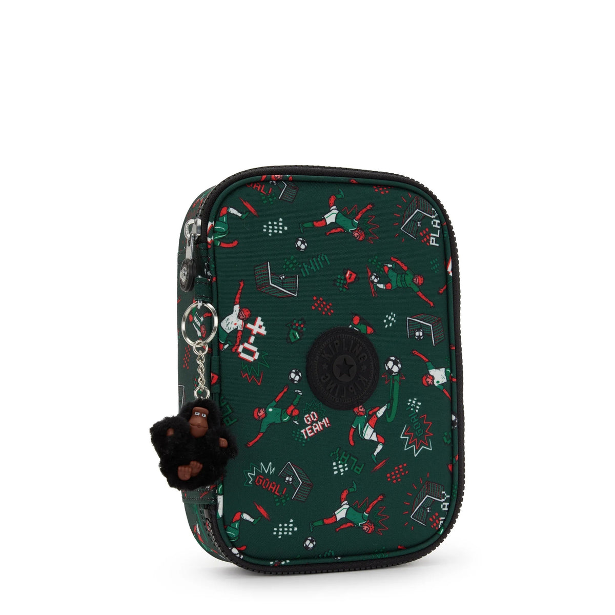 Kipling 100 Pens Case in Soccer Print — angle view 2