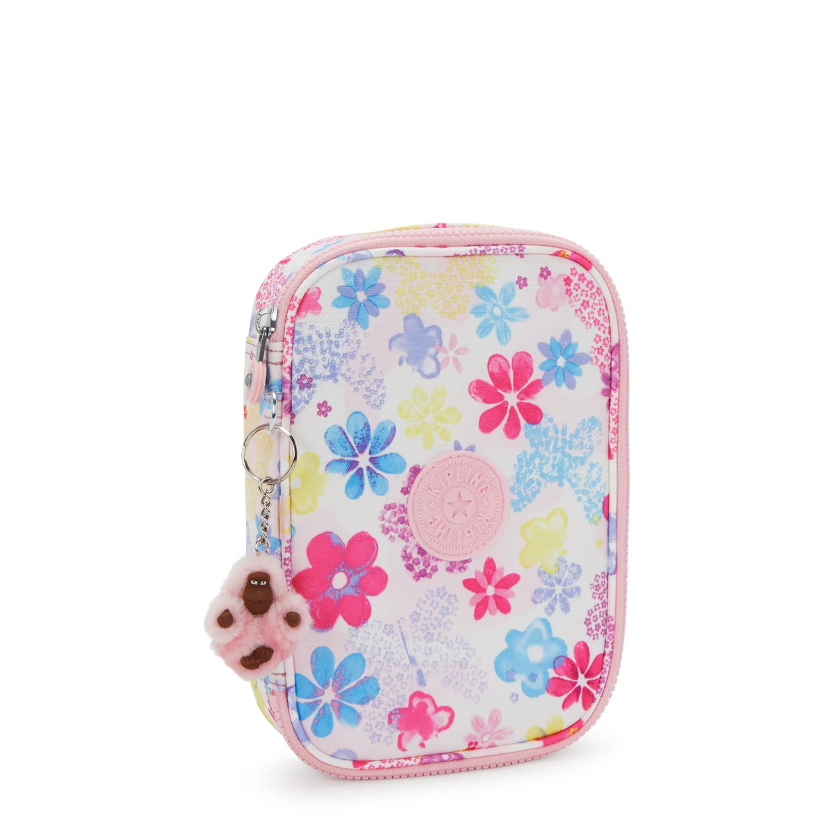 Kipling 100 Pens Case in Flower Stamp — angle view