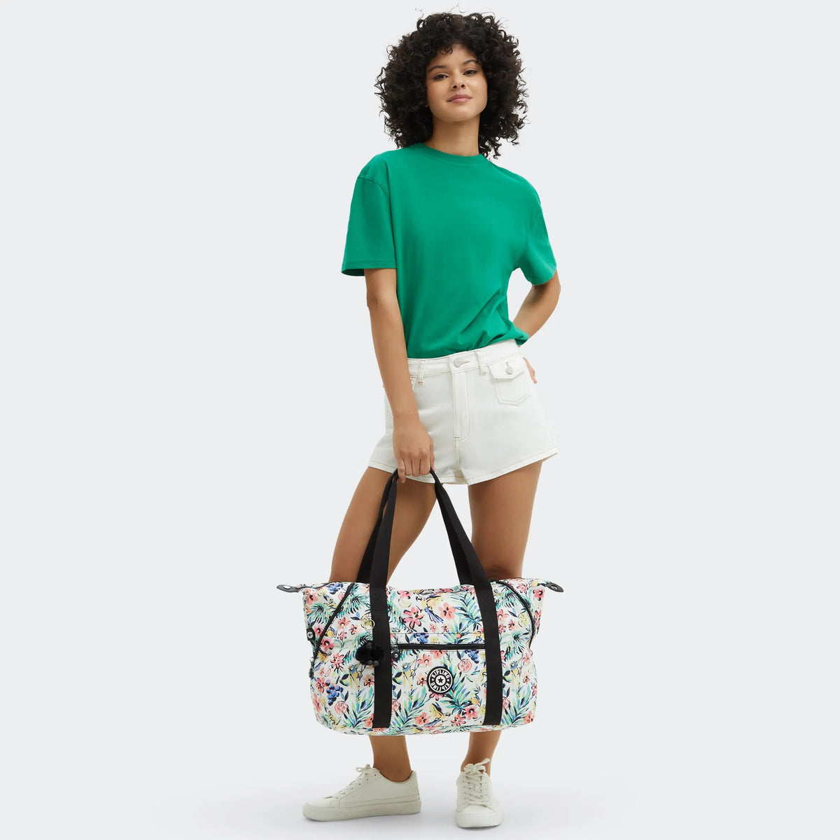 Kipling Art Medium Tote Bag in Cocktail Floral — lifestyle 2