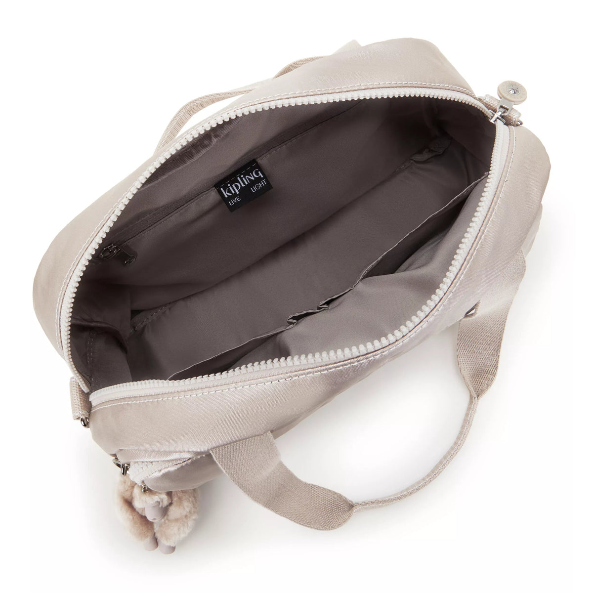 Kipling Cool Defea Shoulder Bag in Metallic Glow — interior view