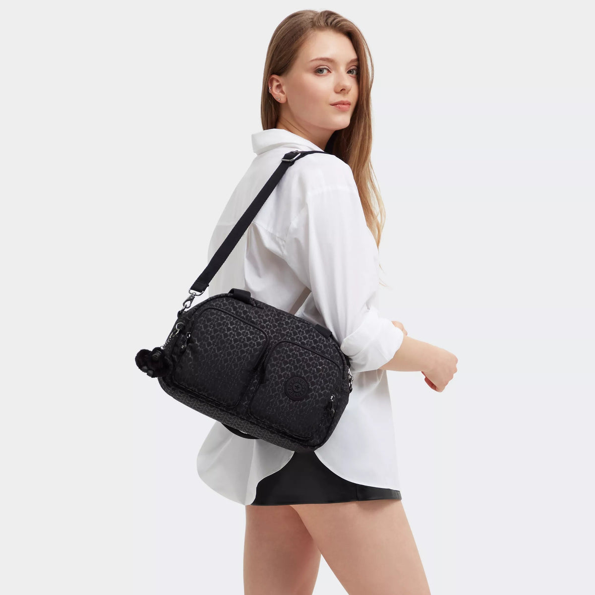 Kipling Cool Defea Shoulder Bag in Signature Embossed — lifestyle
