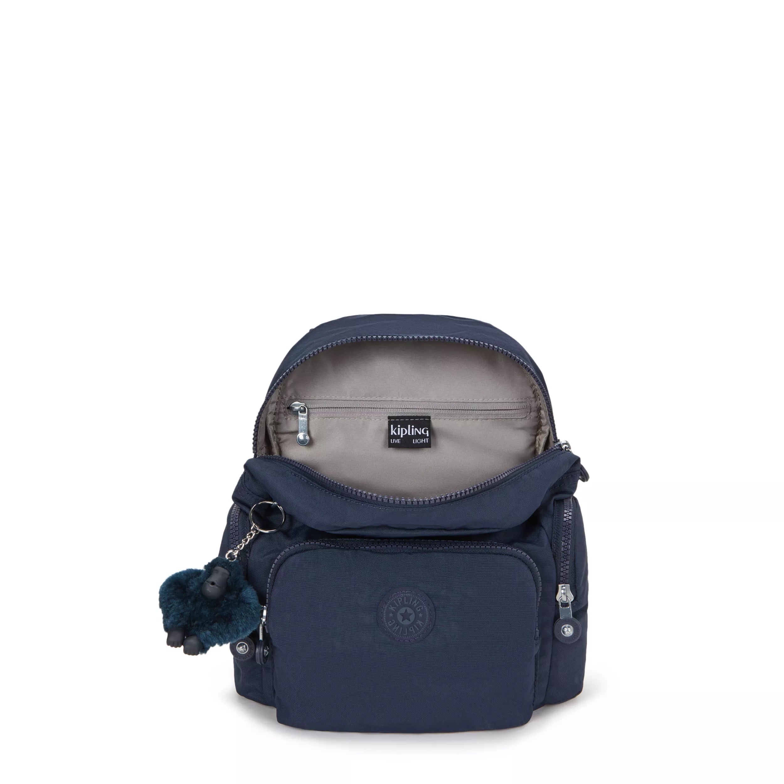Kipling City Zip Mini in Blue Bleu 2 — angle view 3