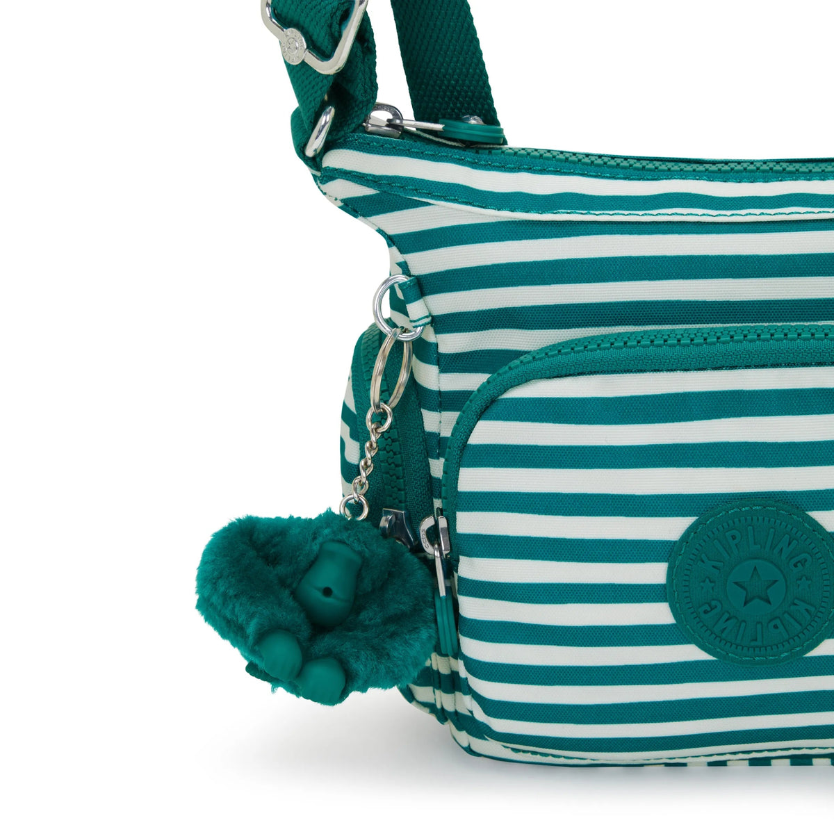 Kipling Gabbie Mini  Crossbody Bag in Parasol Stripes — detail view
