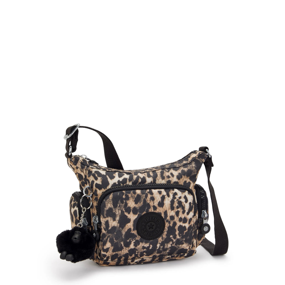 Kipling Gabbie Mini  Crossbody Bag in Wild Leopard — angle view 2