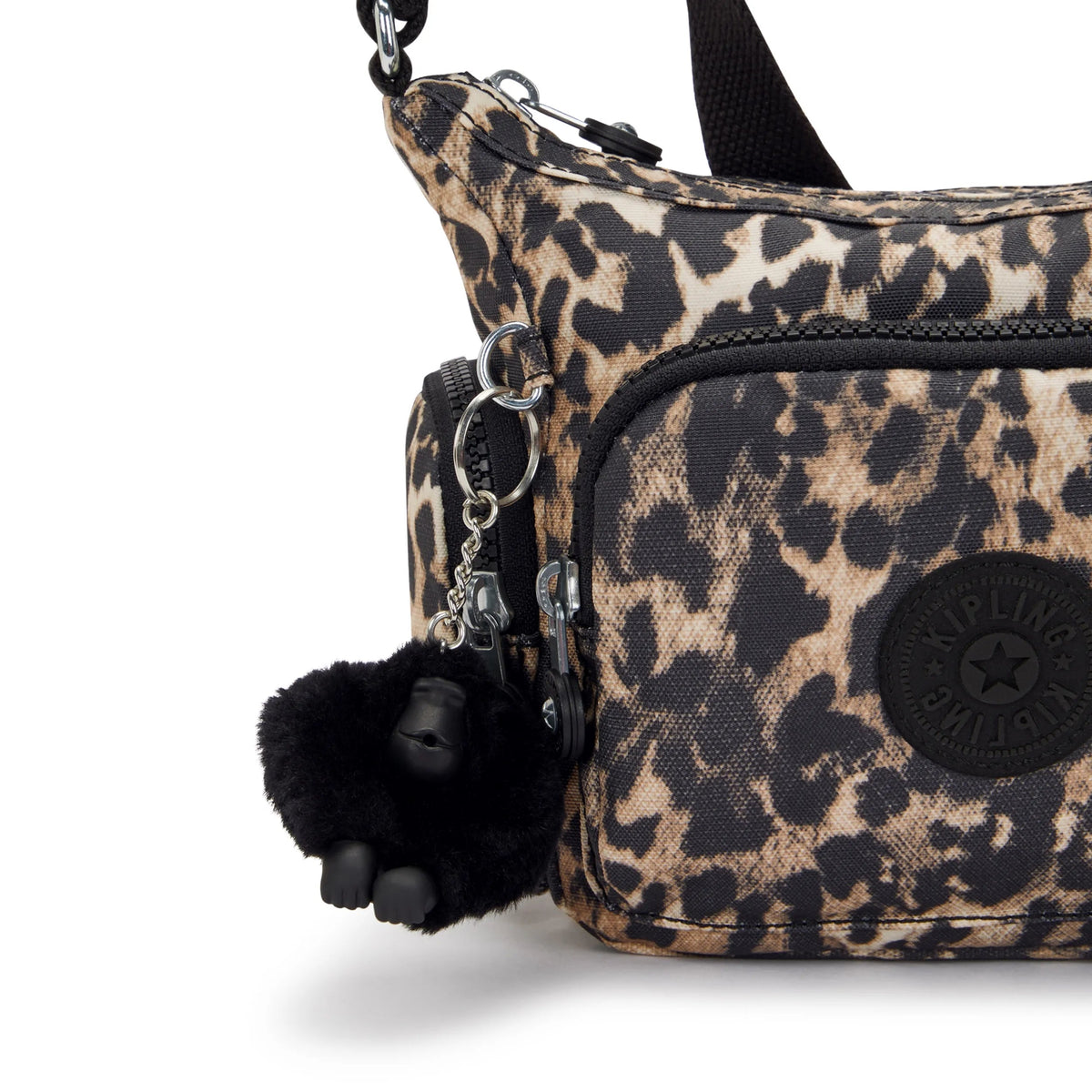 Kipling Gabbie Mini  Crossbody Bag in Wild Leopard — detail view