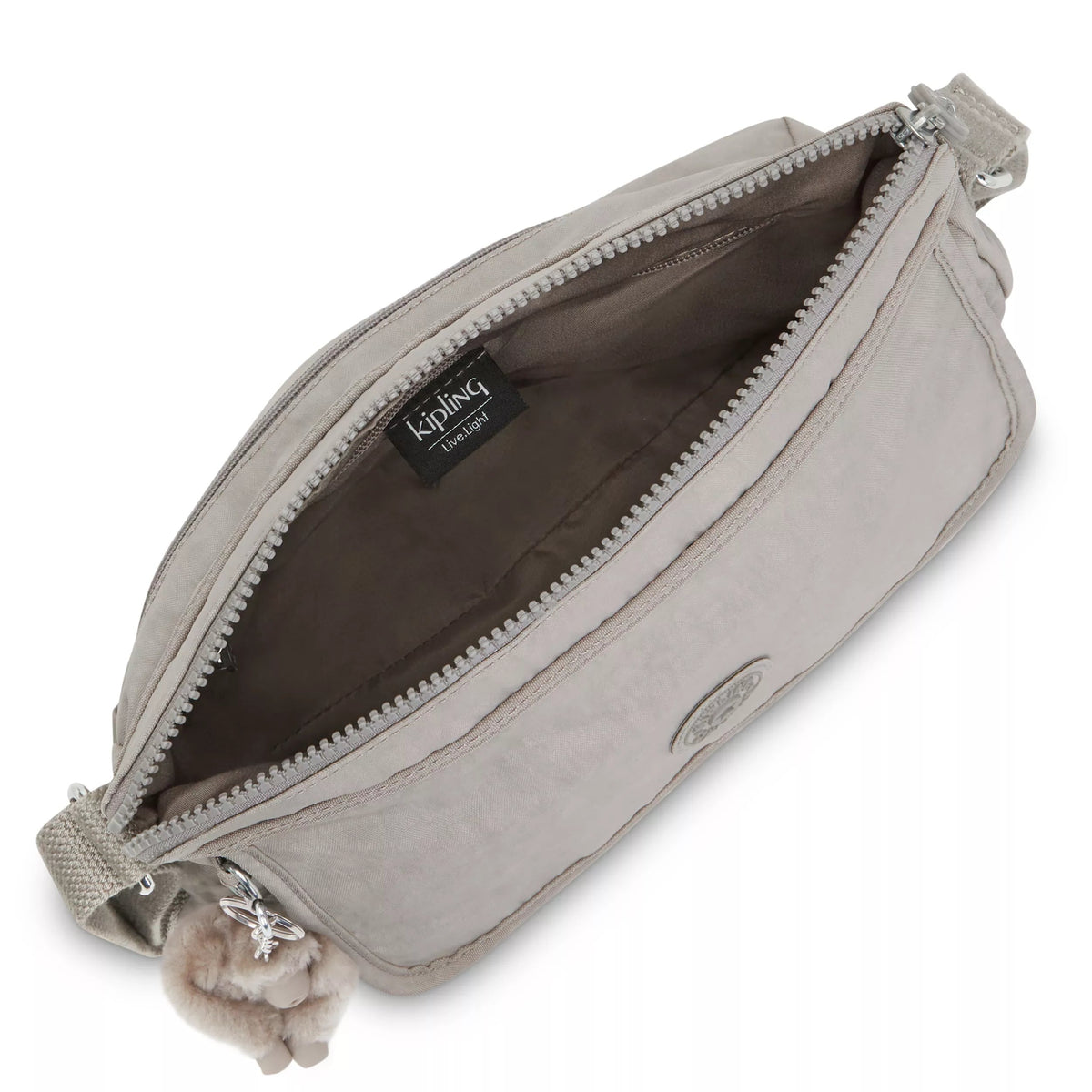 Kipling Aisling  Crossbody Bag in Grey Gris — interior view