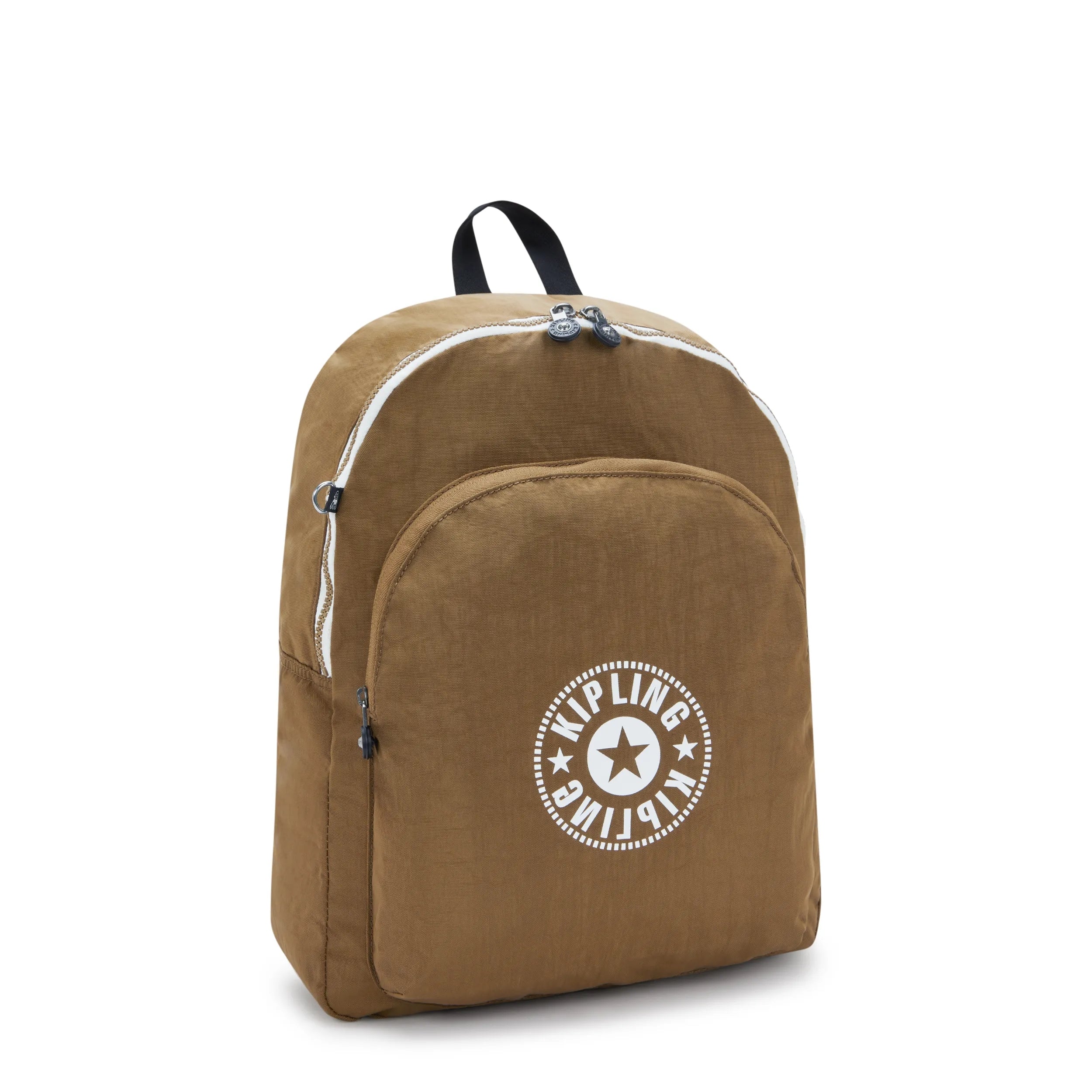 Kipling Curtis L in Smooth Khaki Ce — angle view 3