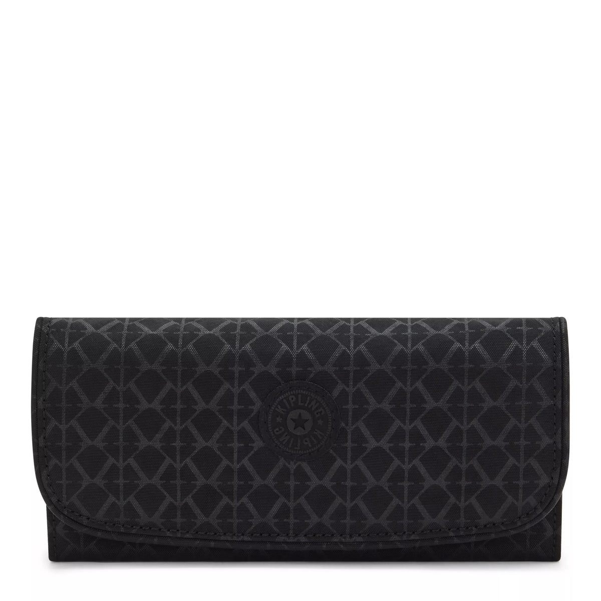 Kipling Money Land  Snap Wallet in Signature Embossed — front view # color_Signature Embossed
