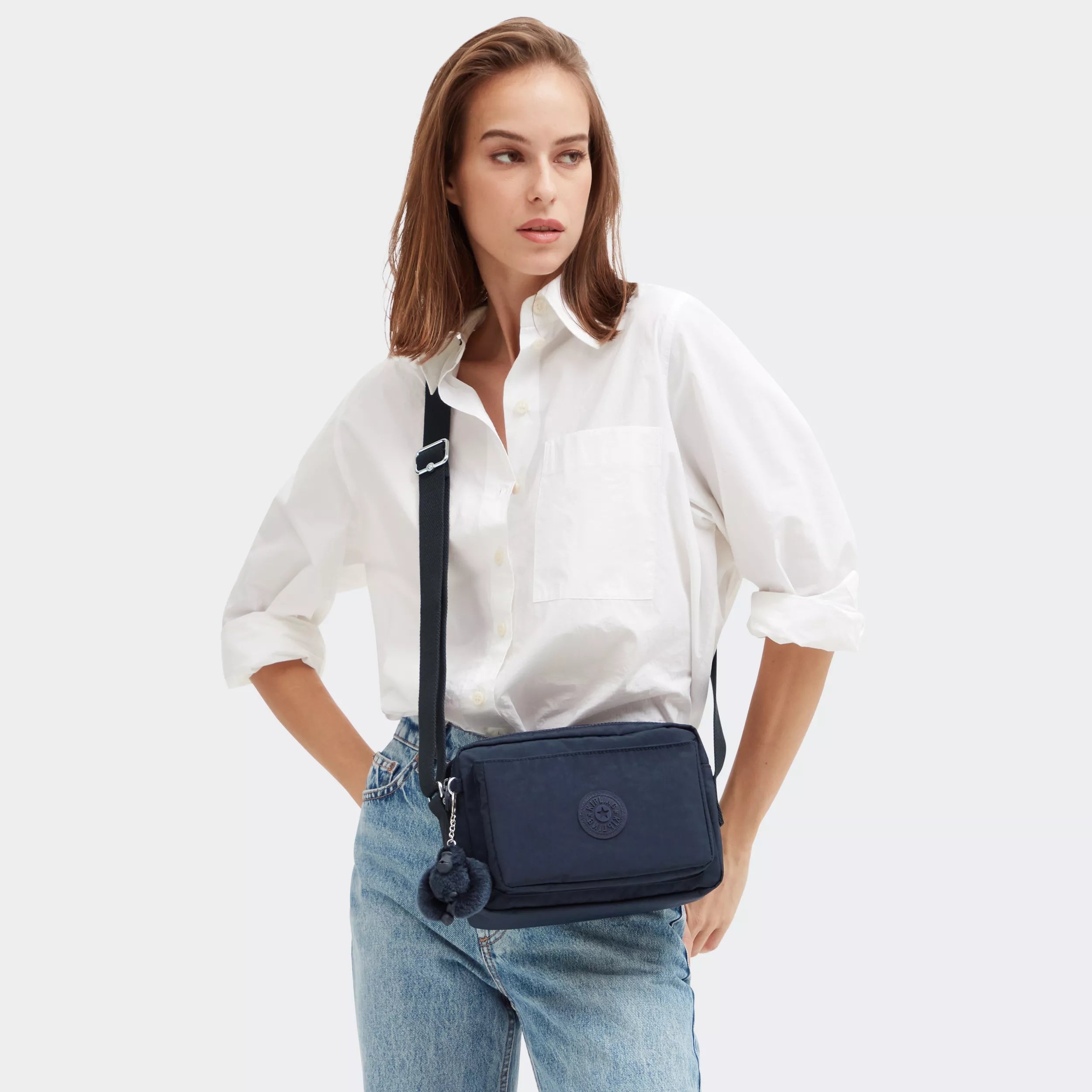 Kipling Abanu M in Blue Bleu 2 — back view