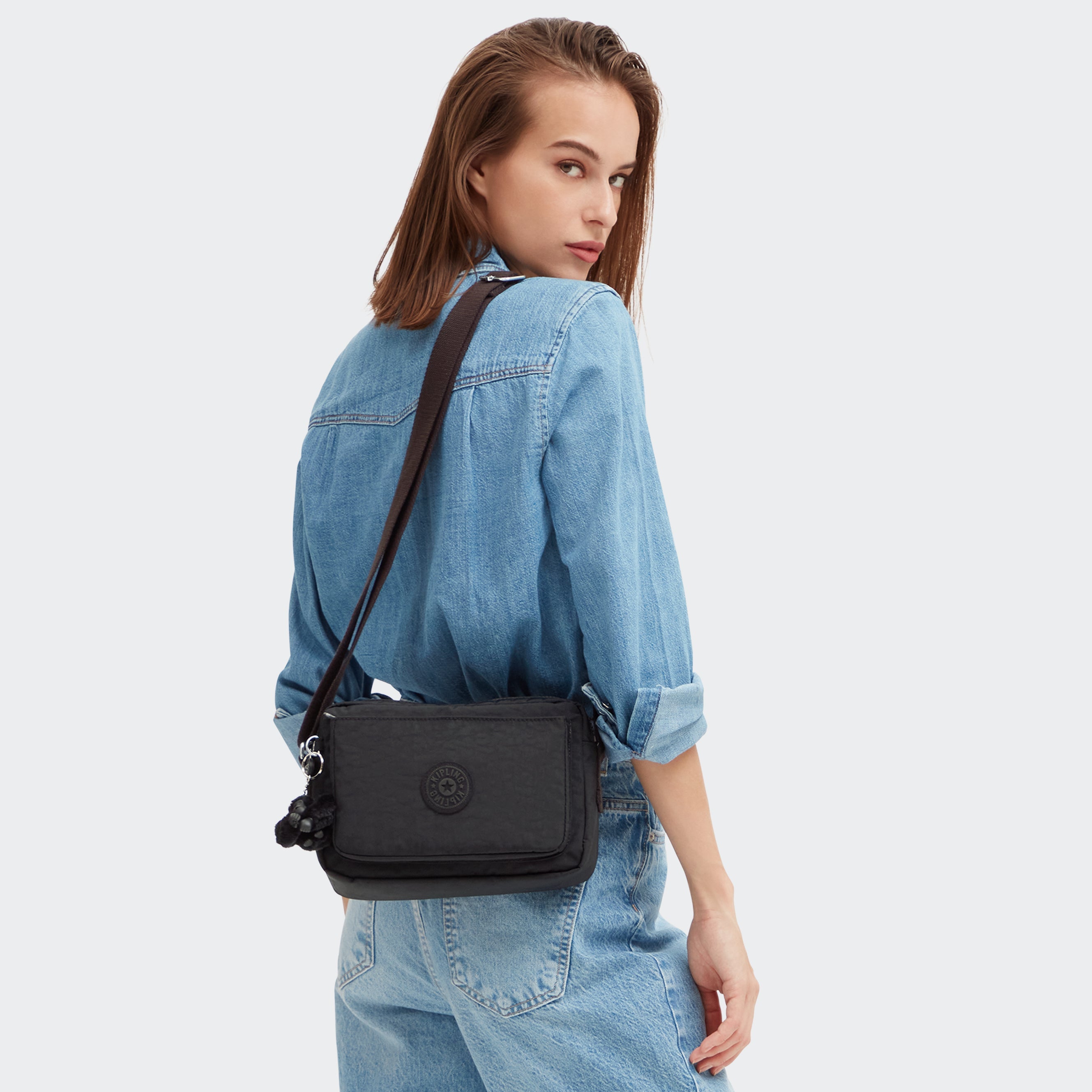 Kipling Abanu M in Black Noir — back view