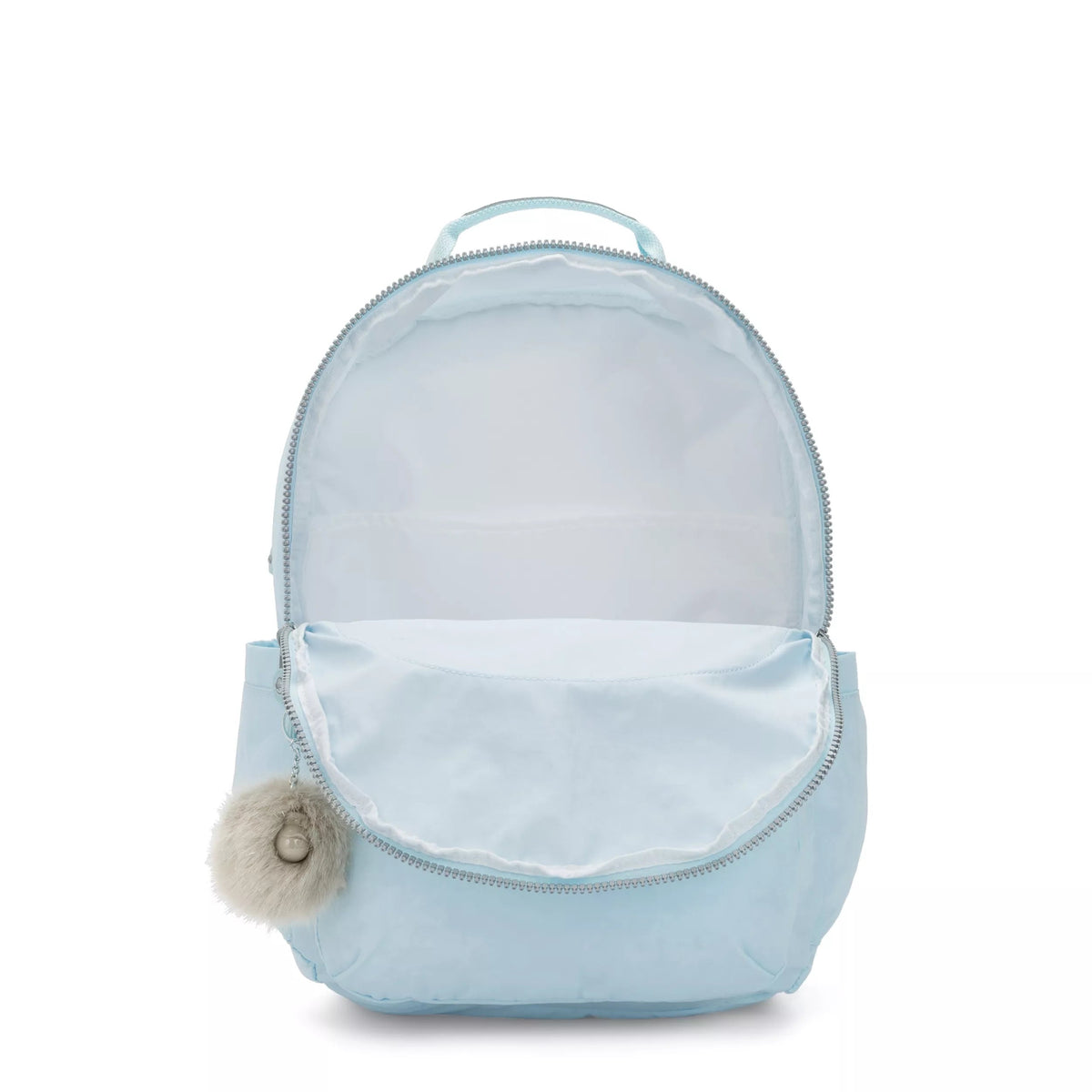 Kipling Seoul Extra Large 17" Laptop Backpack in Bridal Blue — interior view