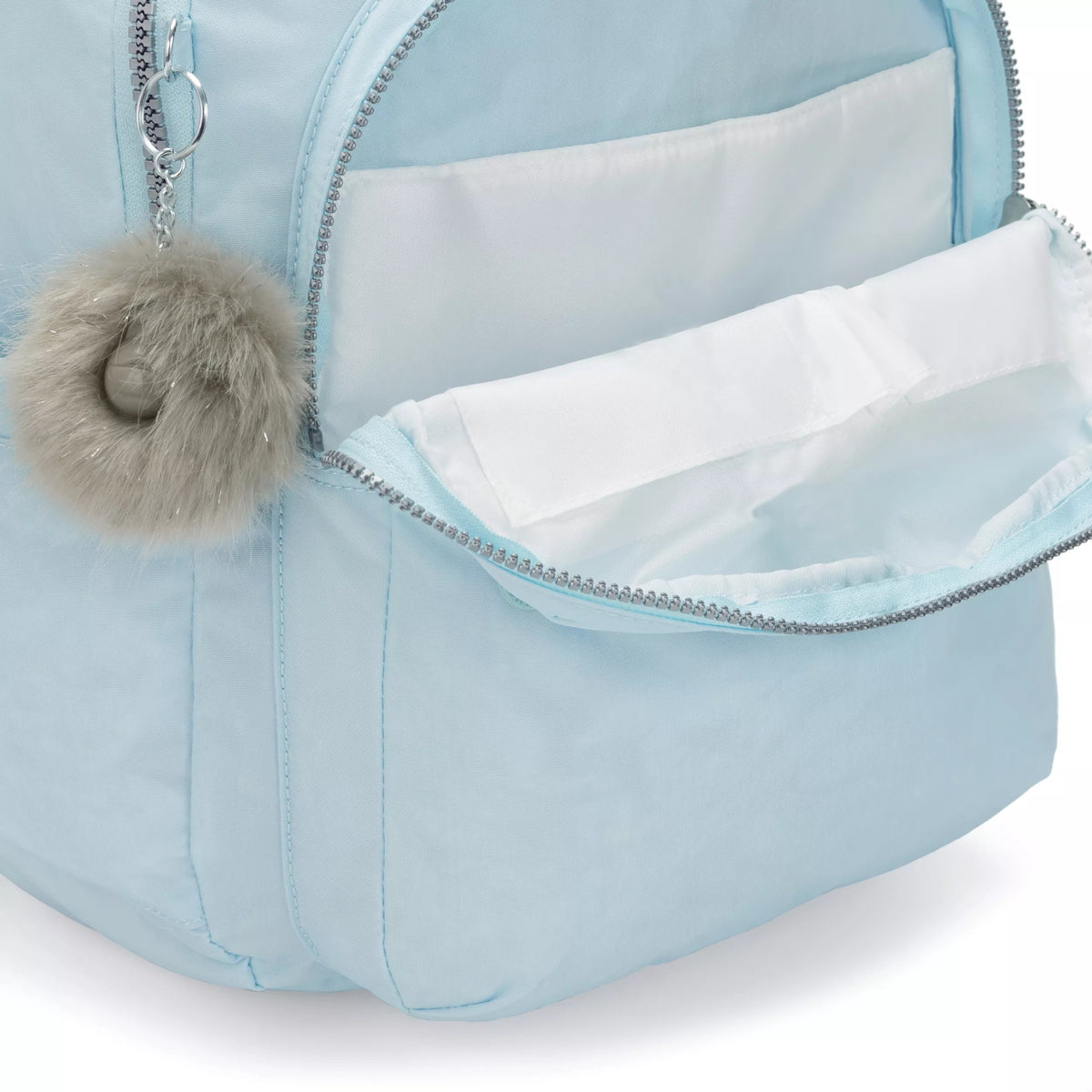 Kipling Seoul Extra Large 17" Laptop Backpack in Bridal Blue — interior view 3