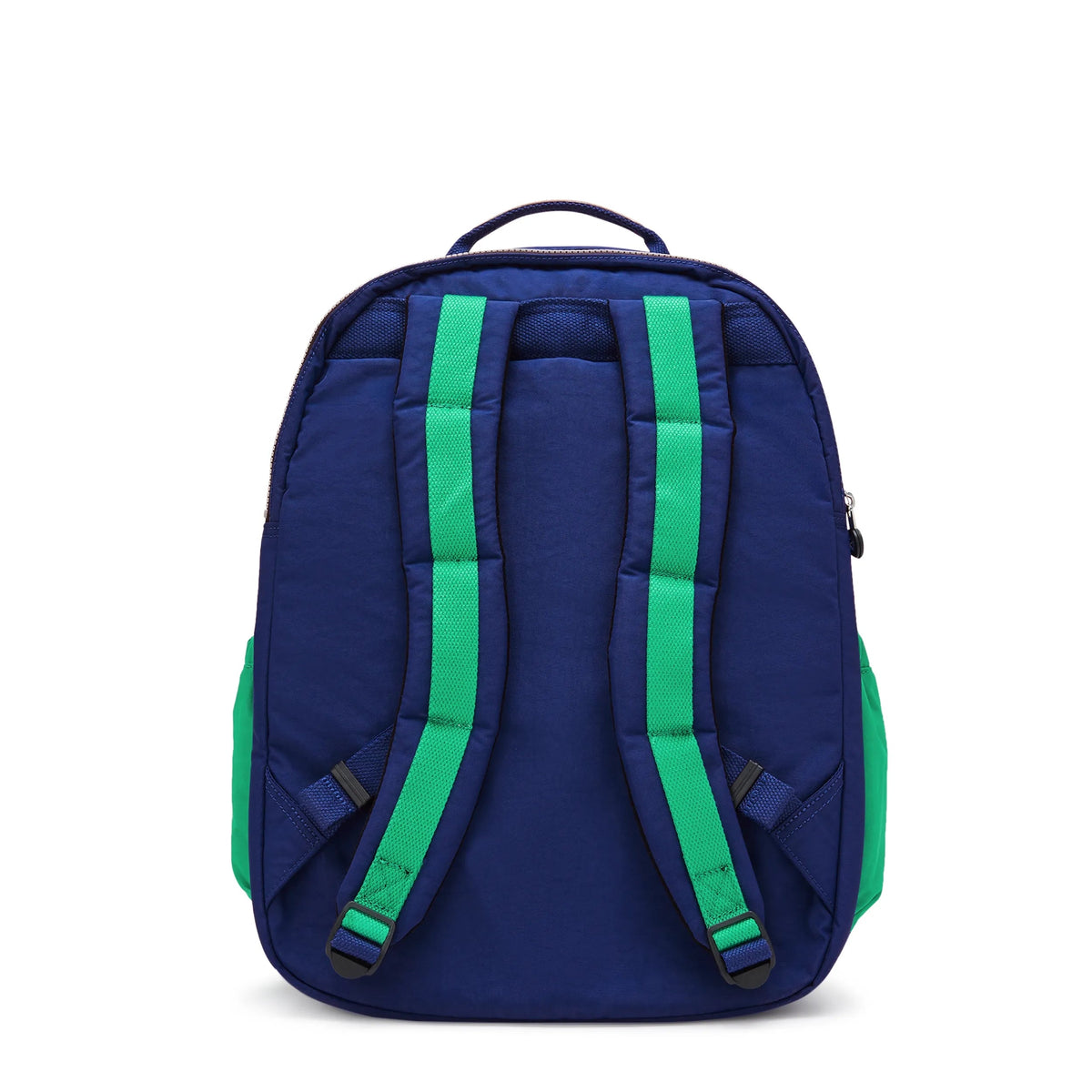 Kipling Seoul Extra Large 17" Laptop Backpack in Escape Blue Block — back view