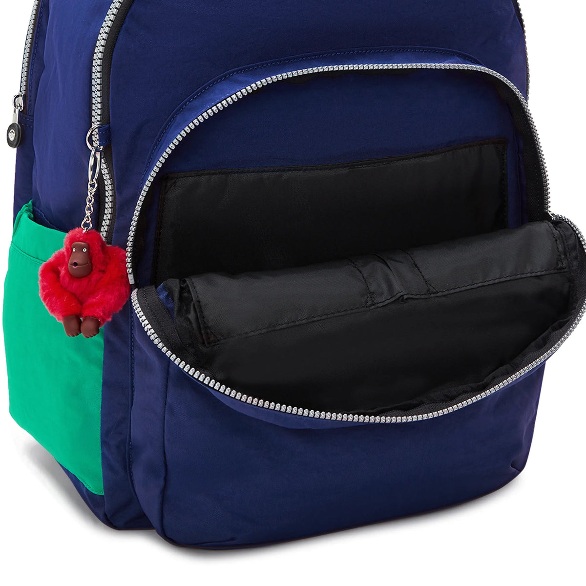 Kipling Seoul Extra Large 17" Laptop Backpack in Escape Blue Block — interior view 2