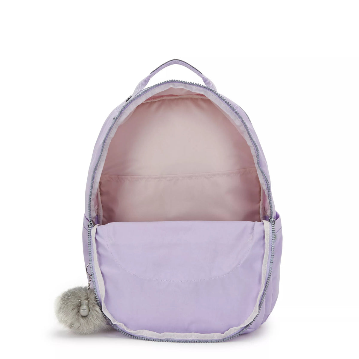 Kipling Seoul Extra Large 17" Laptop Backpack in Bridal Lavender — interior view