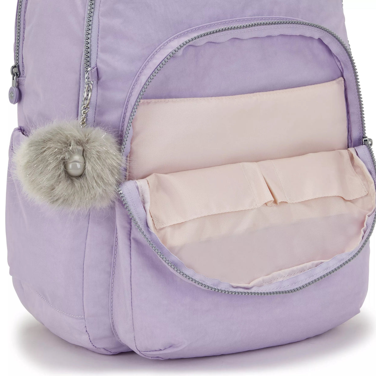 Kipling Seoul Extra Large 17" Laptop Backpack in Bridal Lavender — interior view 2