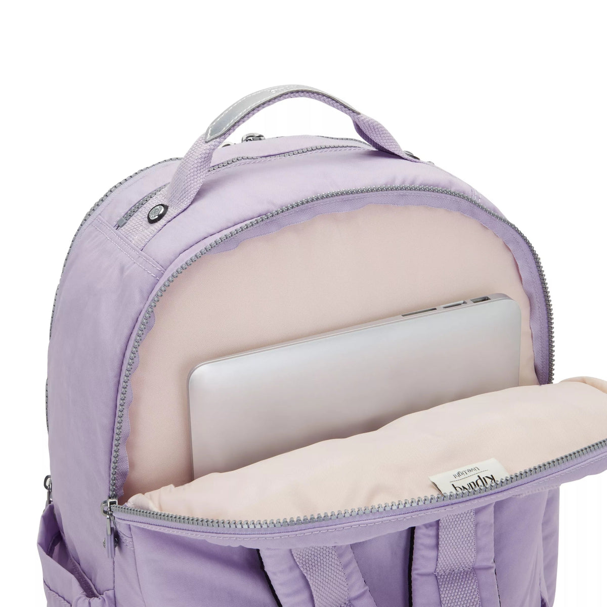 Kipling Seoul Extra Large 17" Laptop Backpack in Bridal Lavender — interior view 3