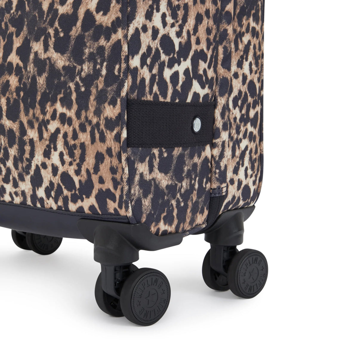 Kipling Spontaneous Small  Rolling Luggage-Carry On in Wild Leopard — detail view 2