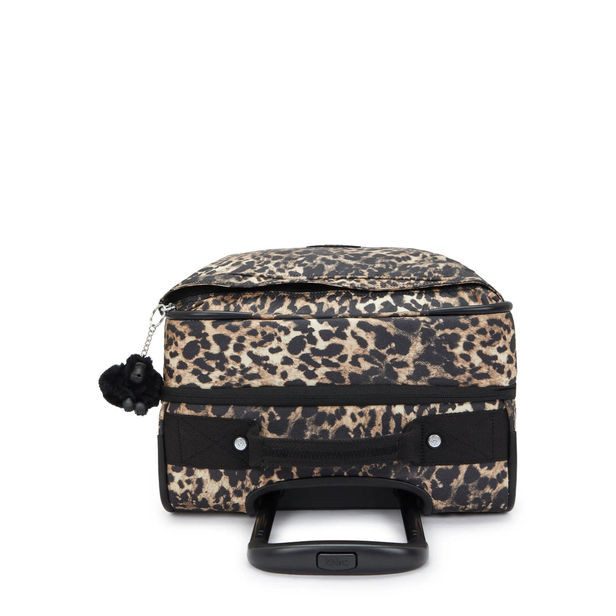 Kipling Spontaneous Small  Rolling Luggage-Carry On in Wild Leopard — detail view