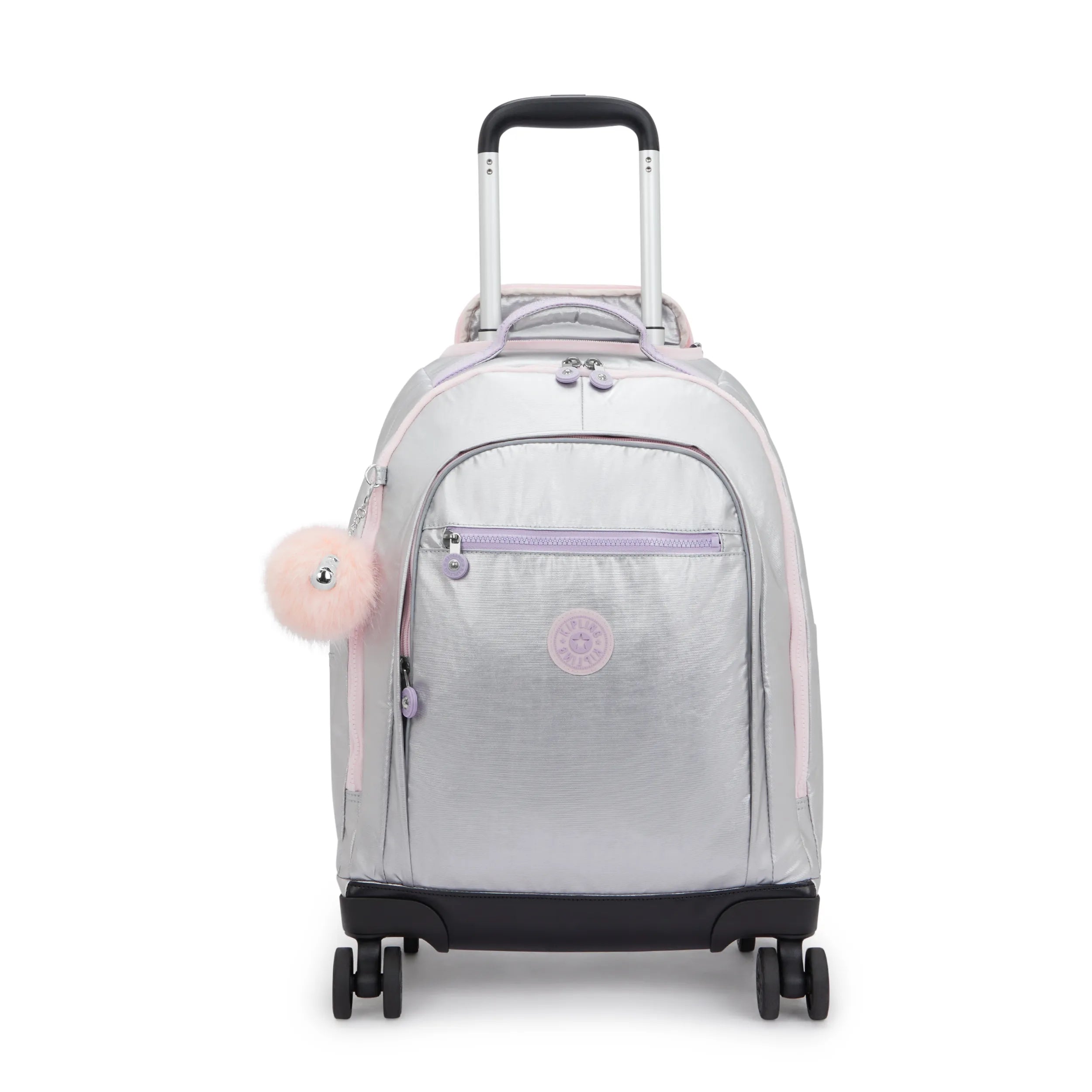Kipling New Zea in Silver Glow Metallic — front view