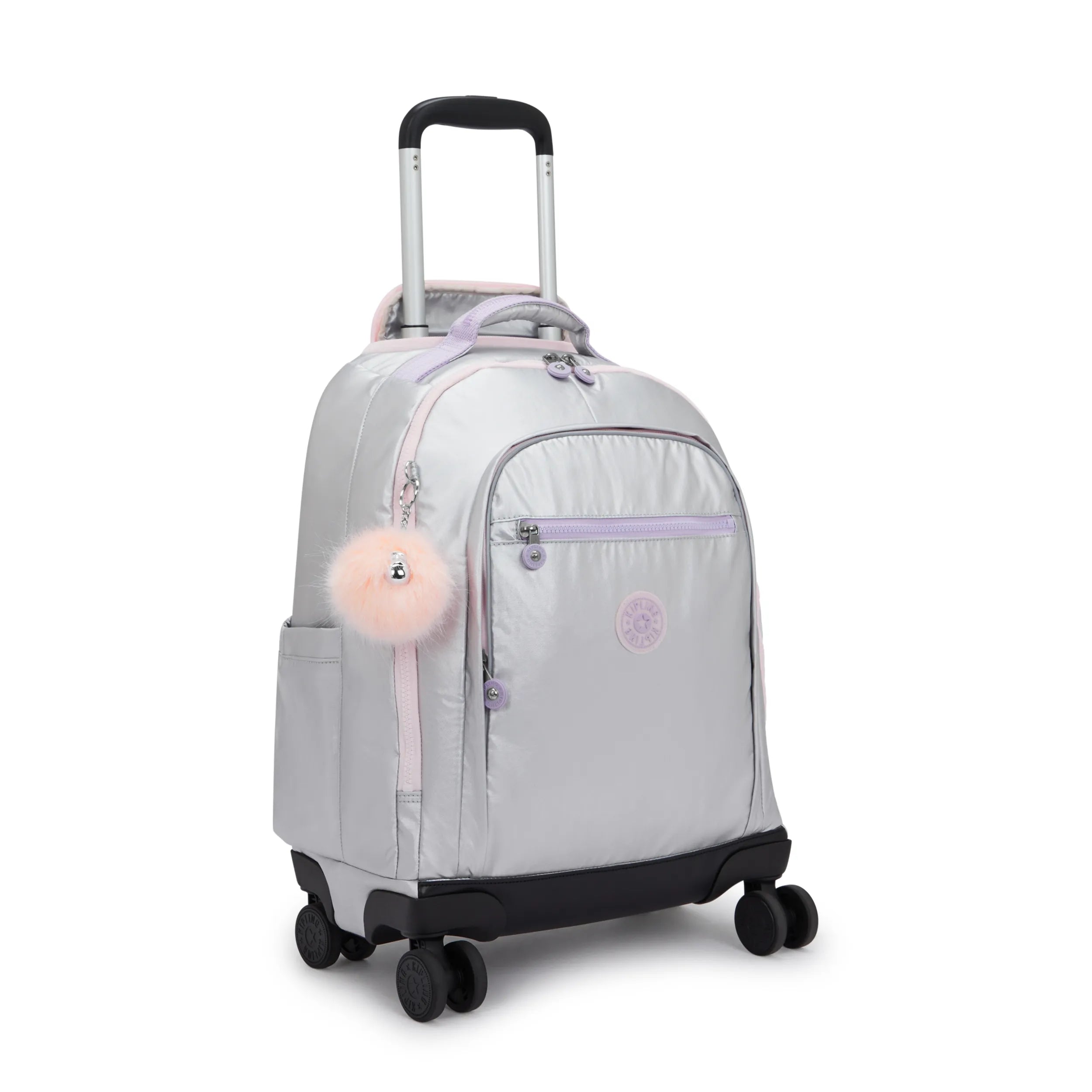 Kipling New Zea in Silver Glow Metallic — angle view 3