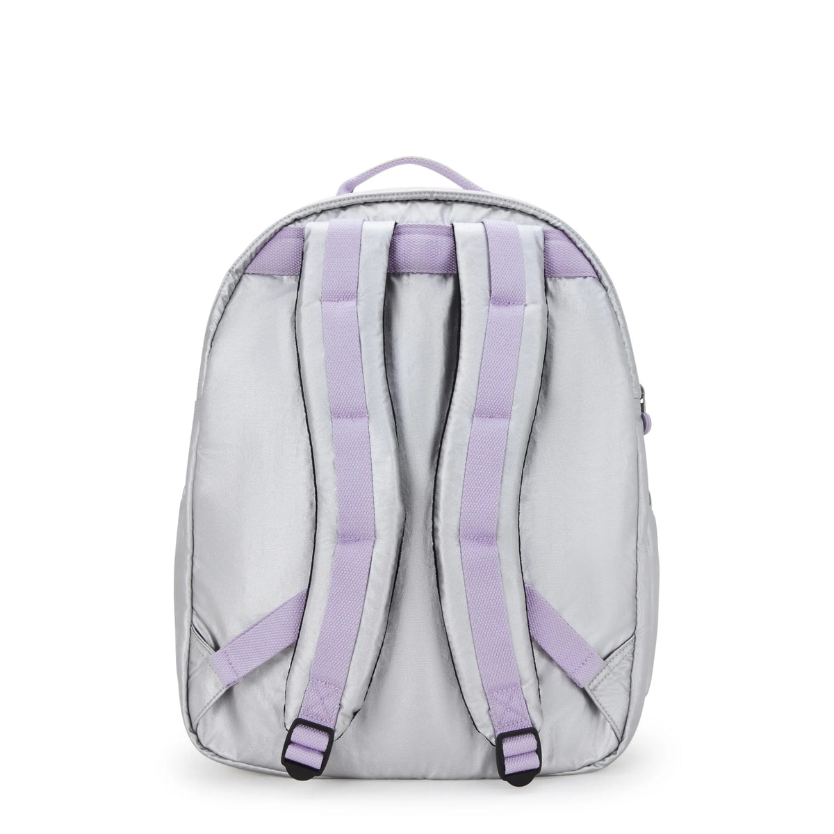 Kipling Seoul Extra Large 17" Laptop Backpack in Silver Glow Metallic — back view 2