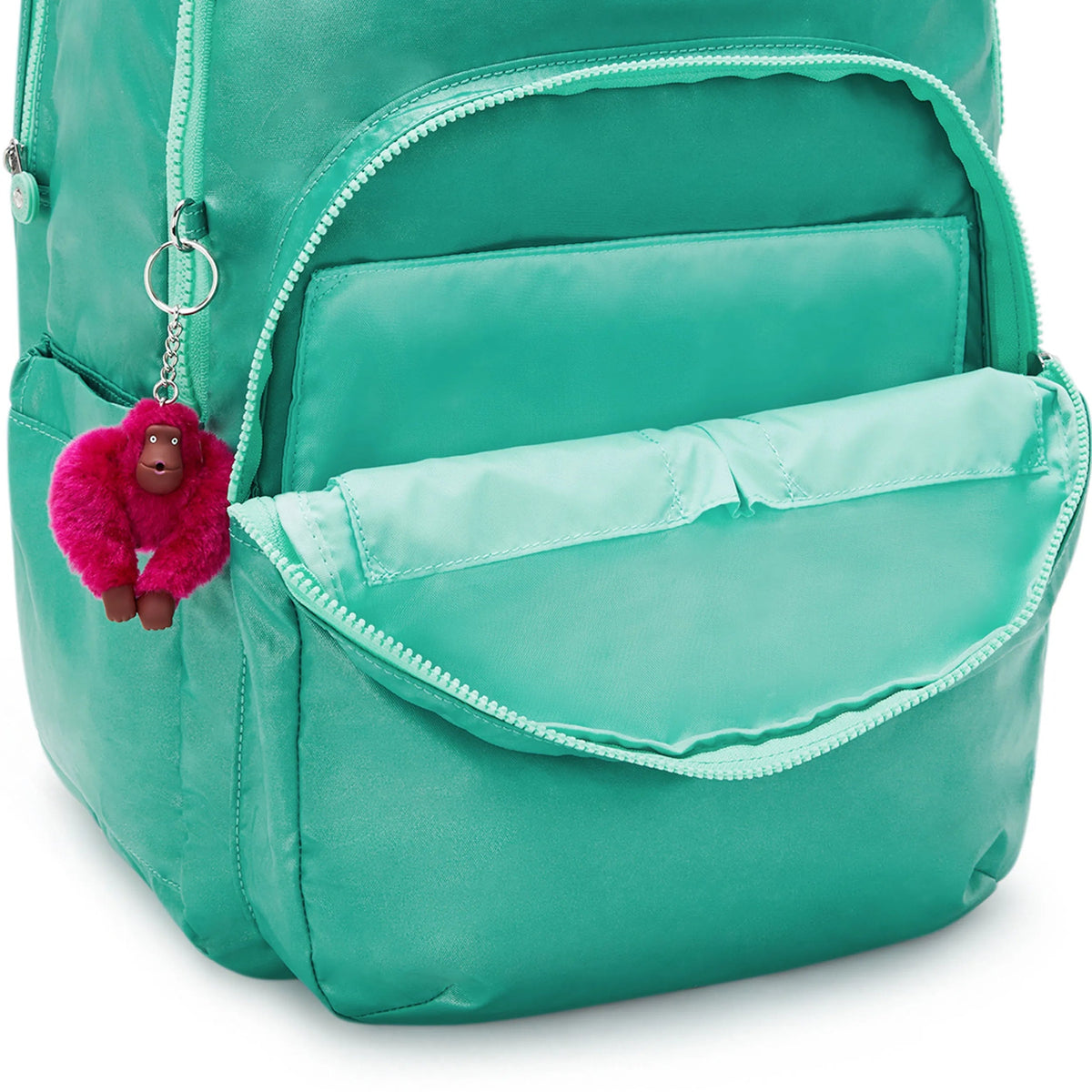 Kipling Seoul Extra Large 17" Laptop Backpack in Oasis Mint Metallic — interior view 3