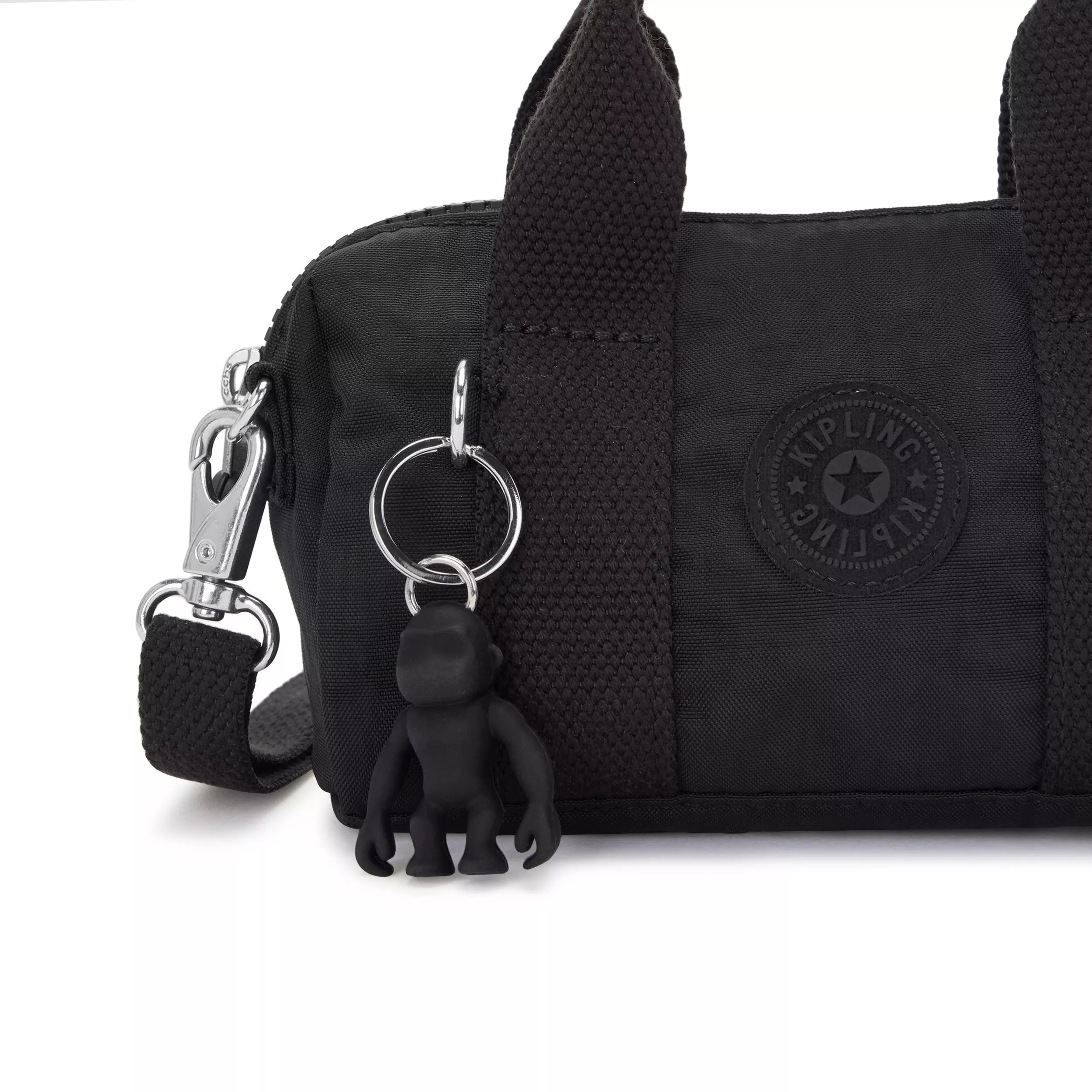Kipling Bina Mini in Black Noir — detail view