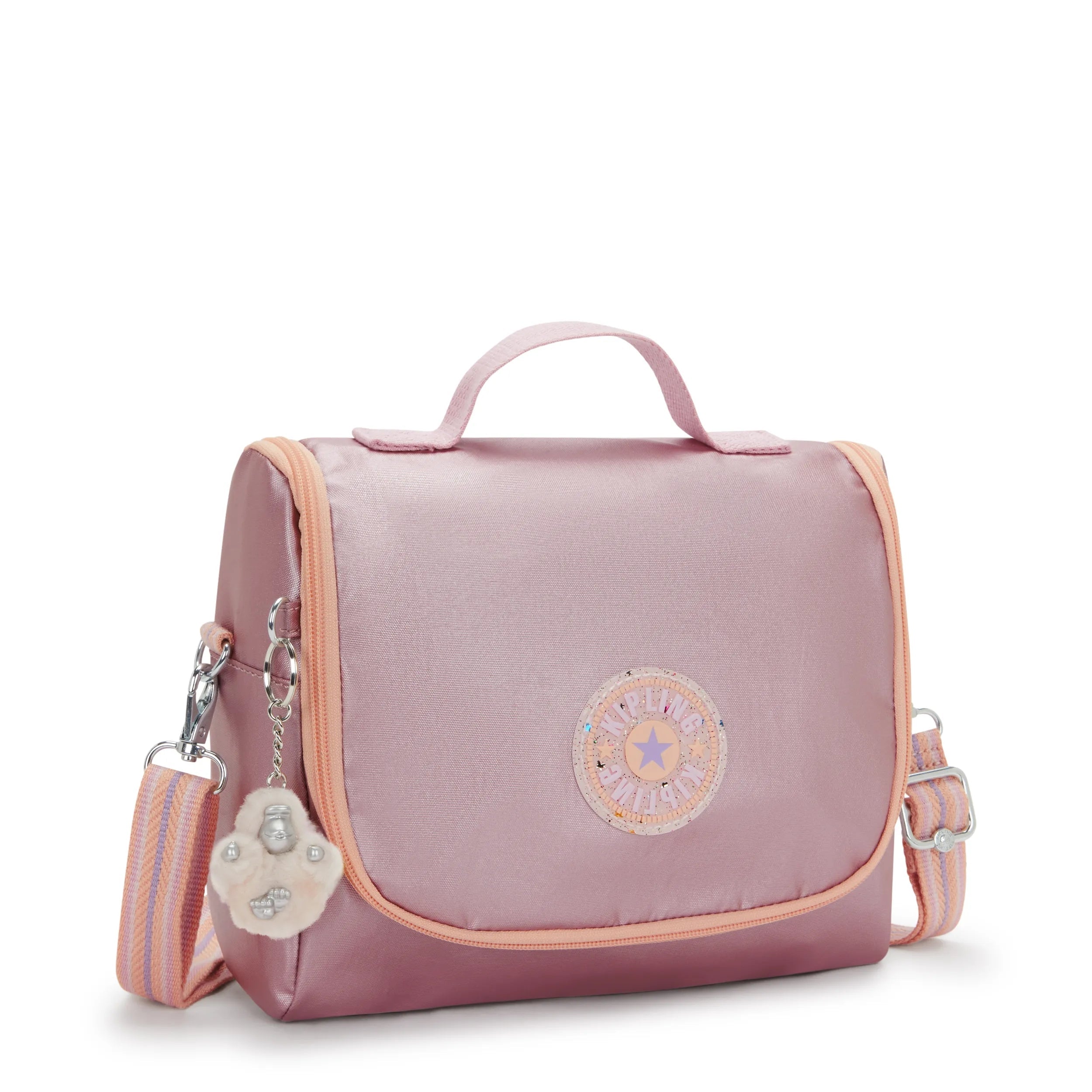 Kipling New Kichirou in Bronze Pink Metallic C — angle view 3