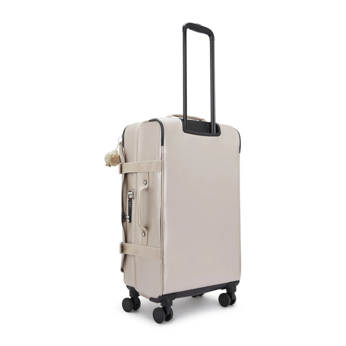 Kipling Spontaneous Medium Rolling Luggage in Metallic Glow — back view