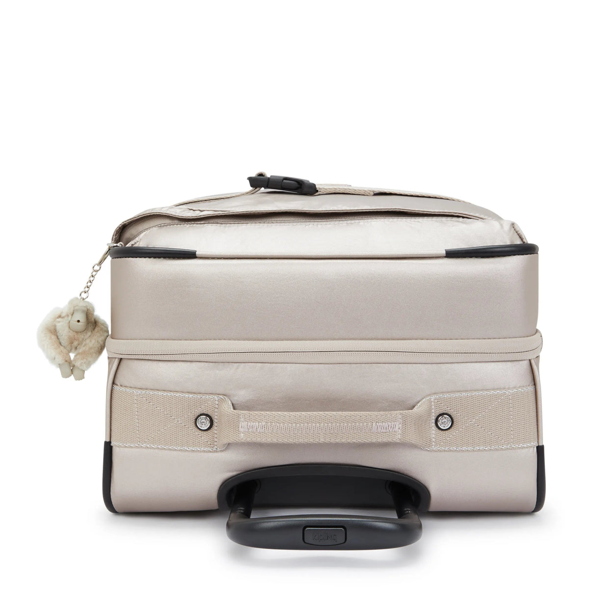 Kipling Spontaneous Medium Rolling Luggage in Metallic Glow — detail view