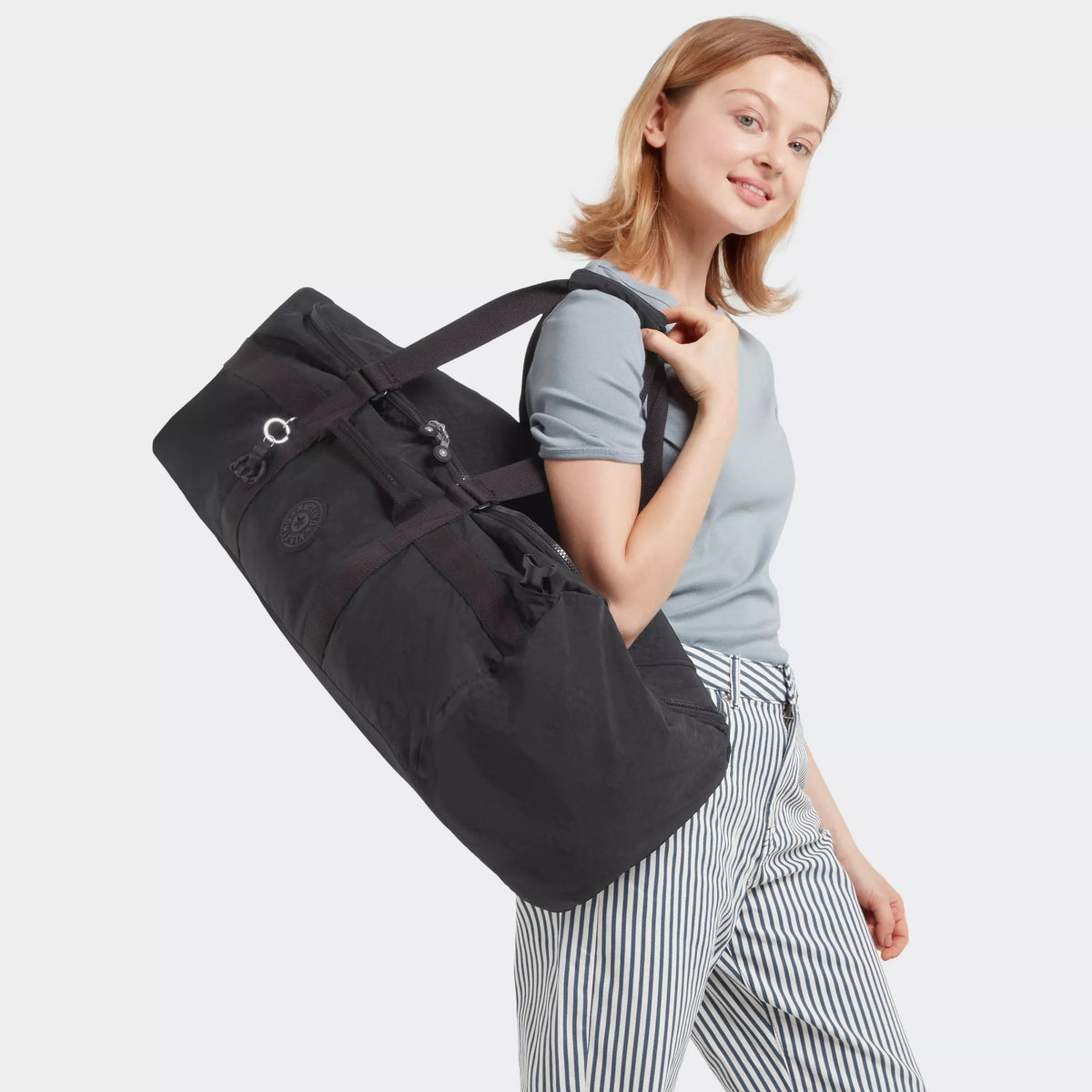 Kipling Jonis Medium Laptop Duffle Backpack in Black Noir — lifestyle 2