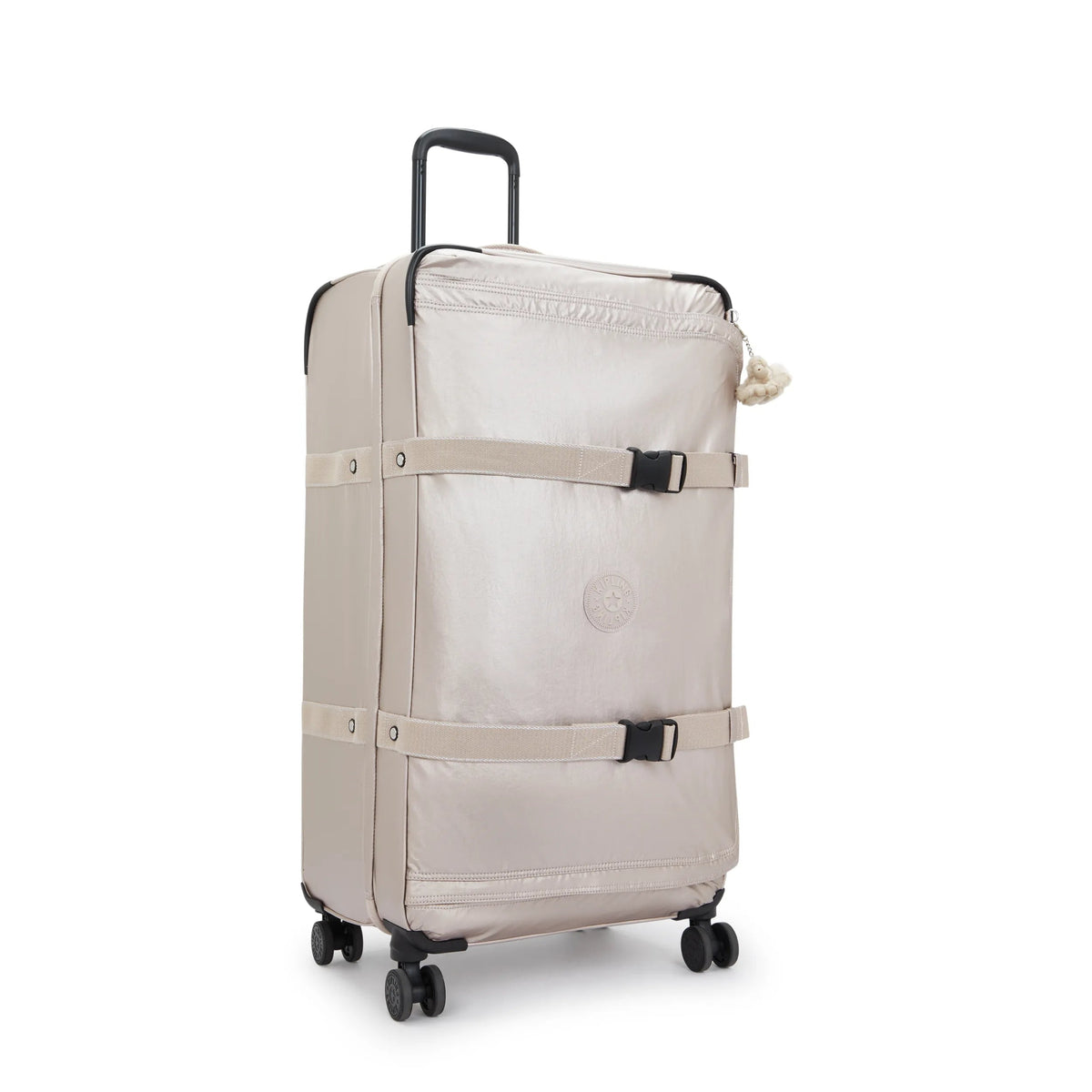 Kipling Spontaneous Large Rolling Luggage in Metallic Glow — angle view 2