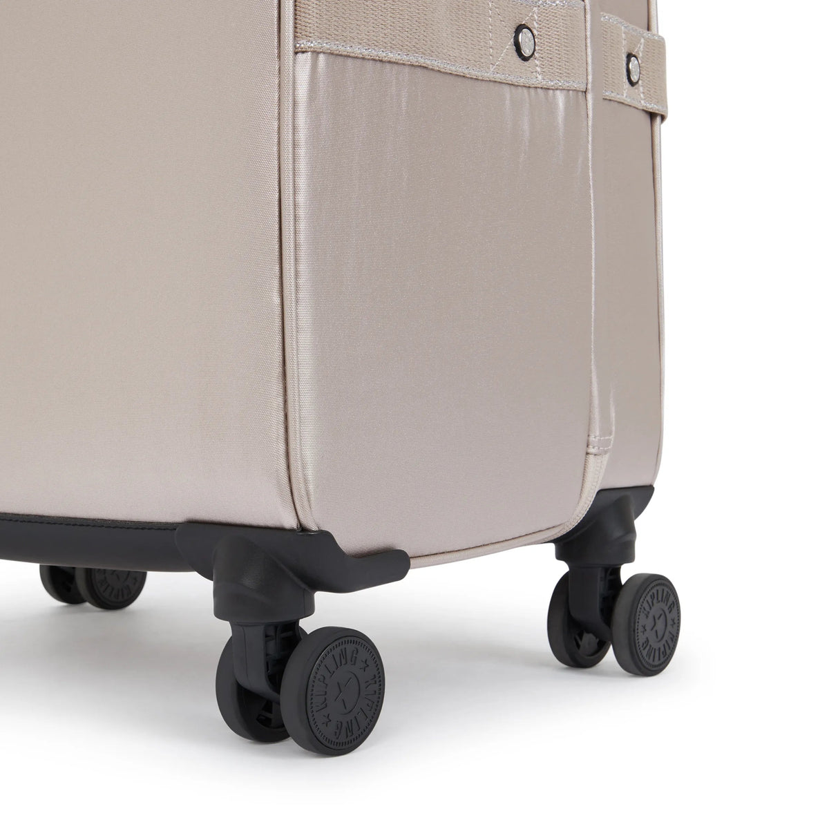 Kipling Spontaneous Large Rolling Luggage in Metallic Glow — detail view