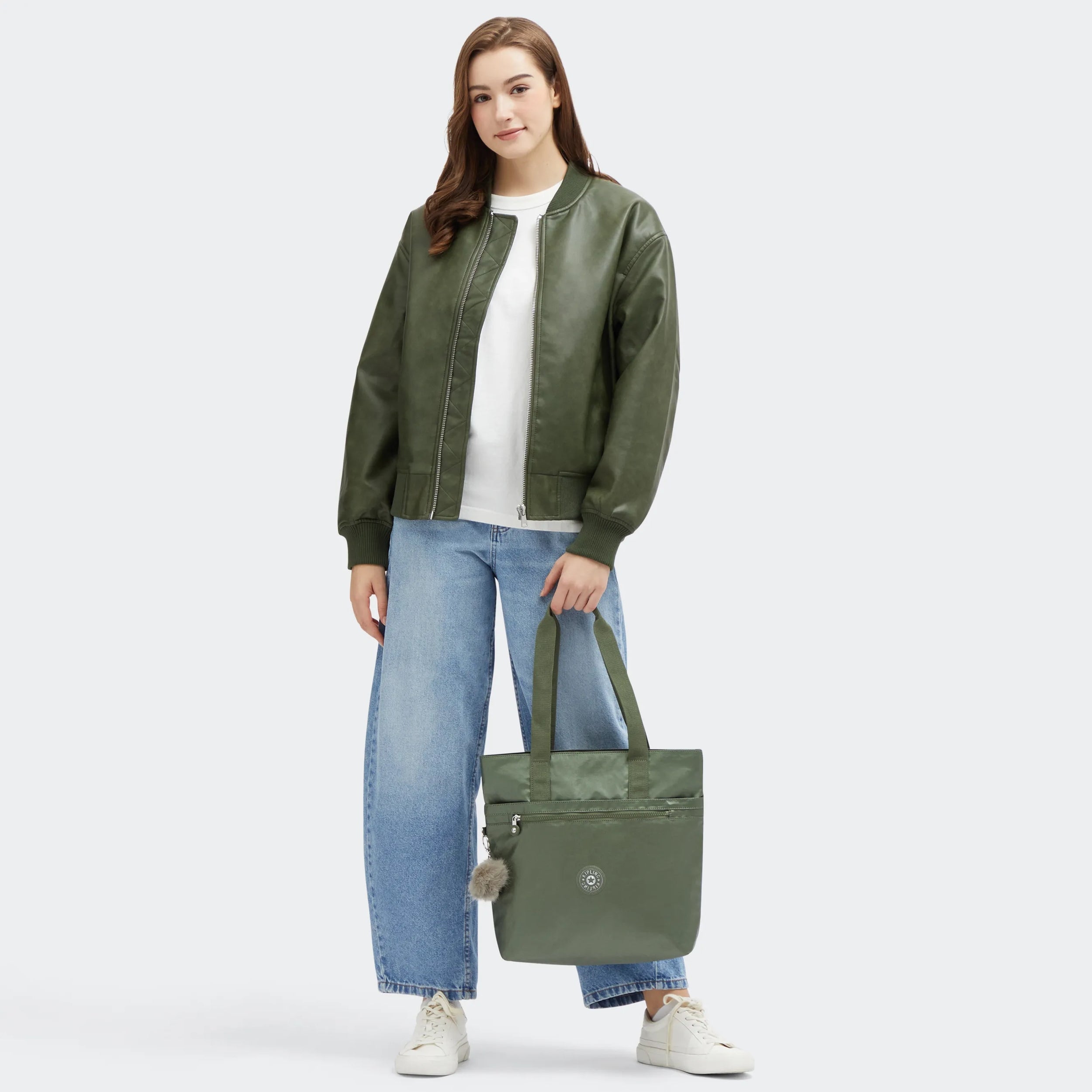 Kipling Anris in Connect Green Metallic — back view