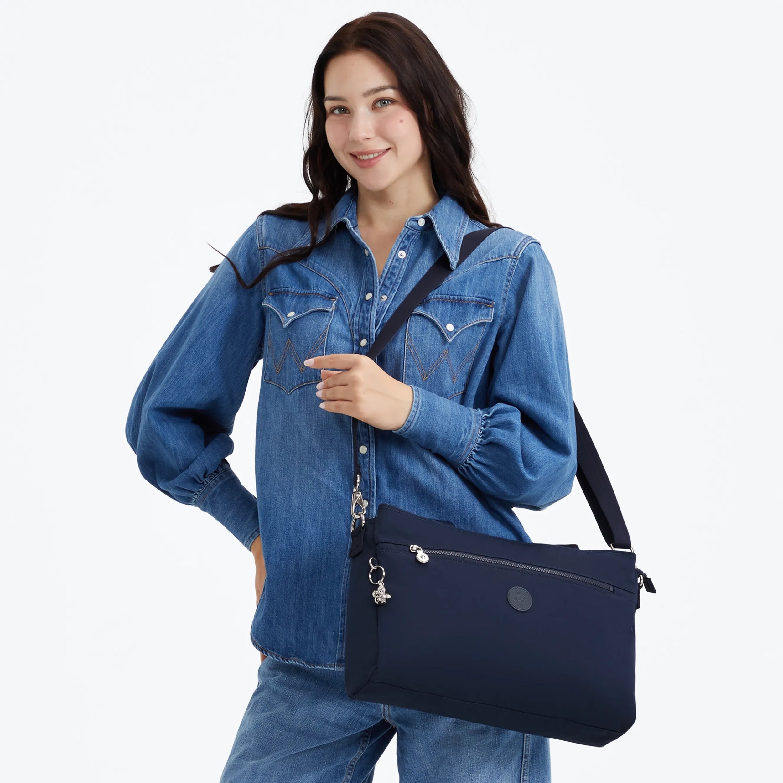 Kipling Elysia Work S in Infinite Blue — back view
