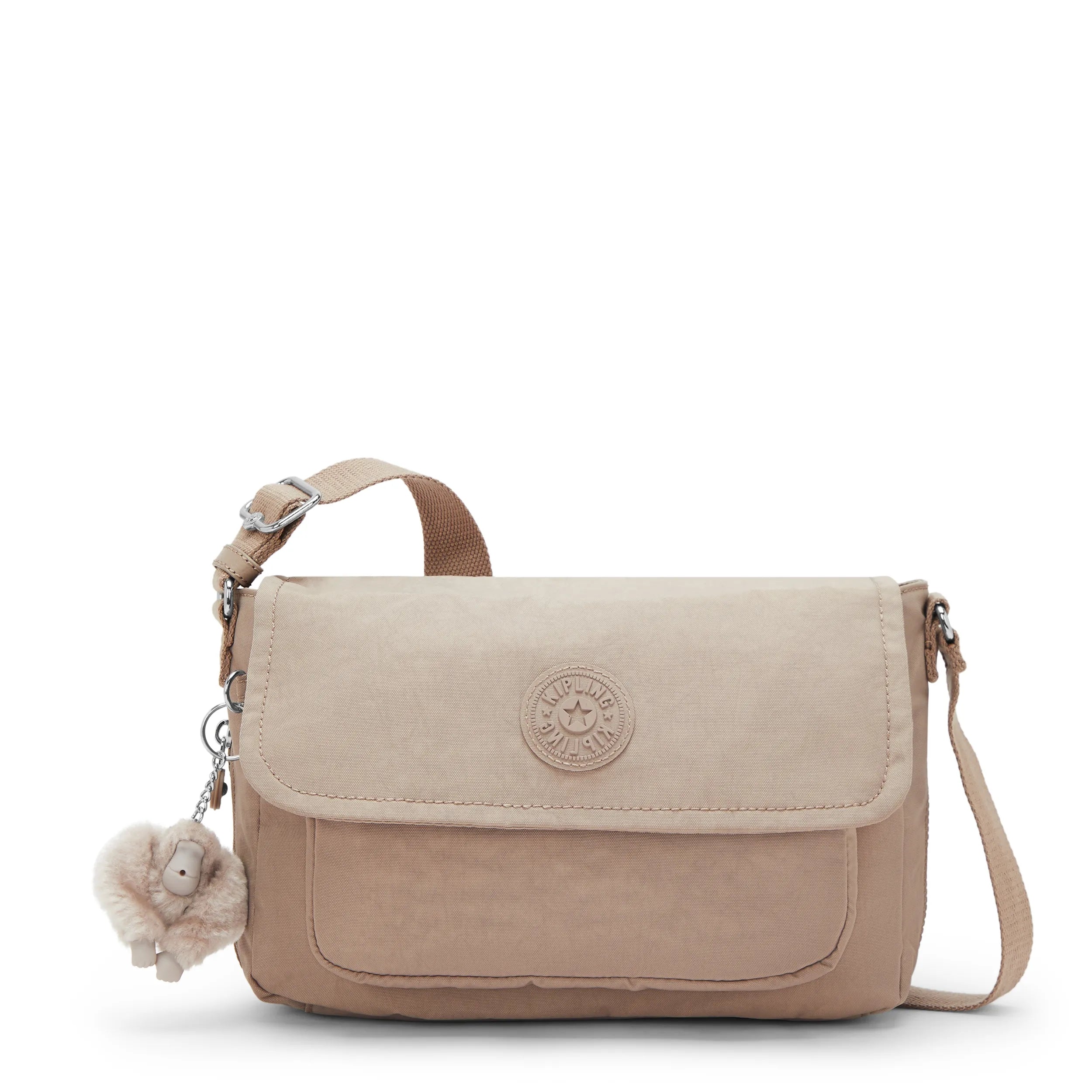 Kipling Dalma in Tan Beige — front view # color_Tan Beige
