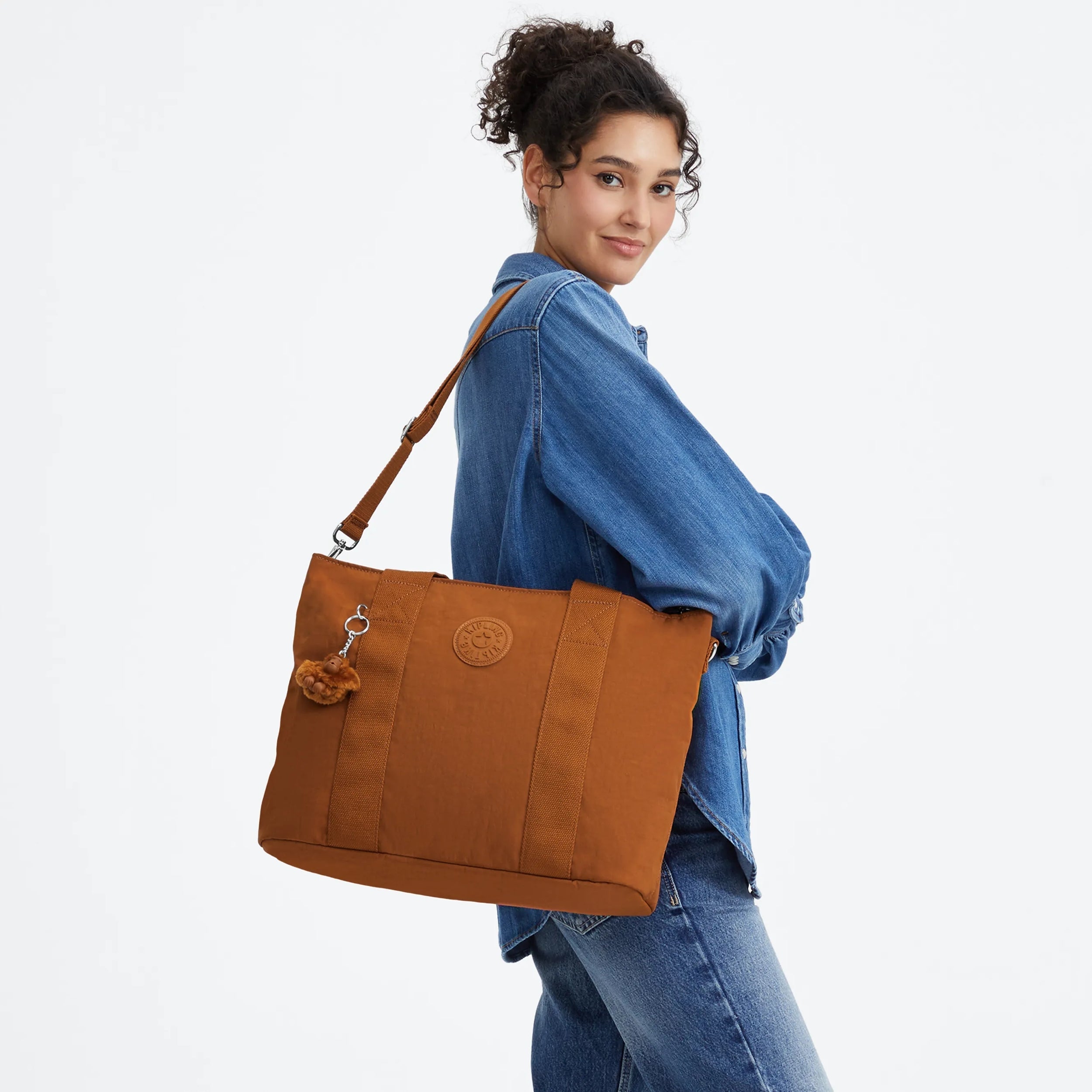 Kipling Minta L UP in Stylish Mokka — back view