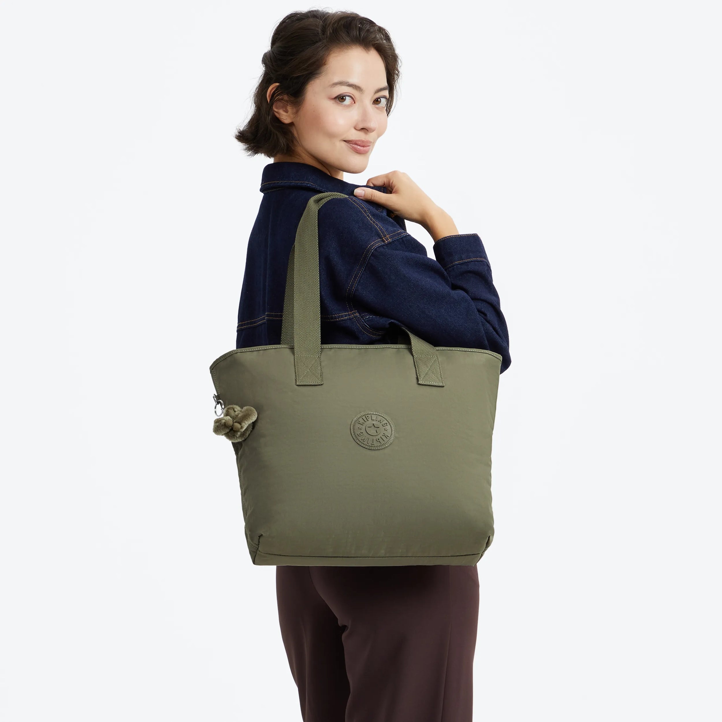 Kipling Anina in Almost Sage — back view