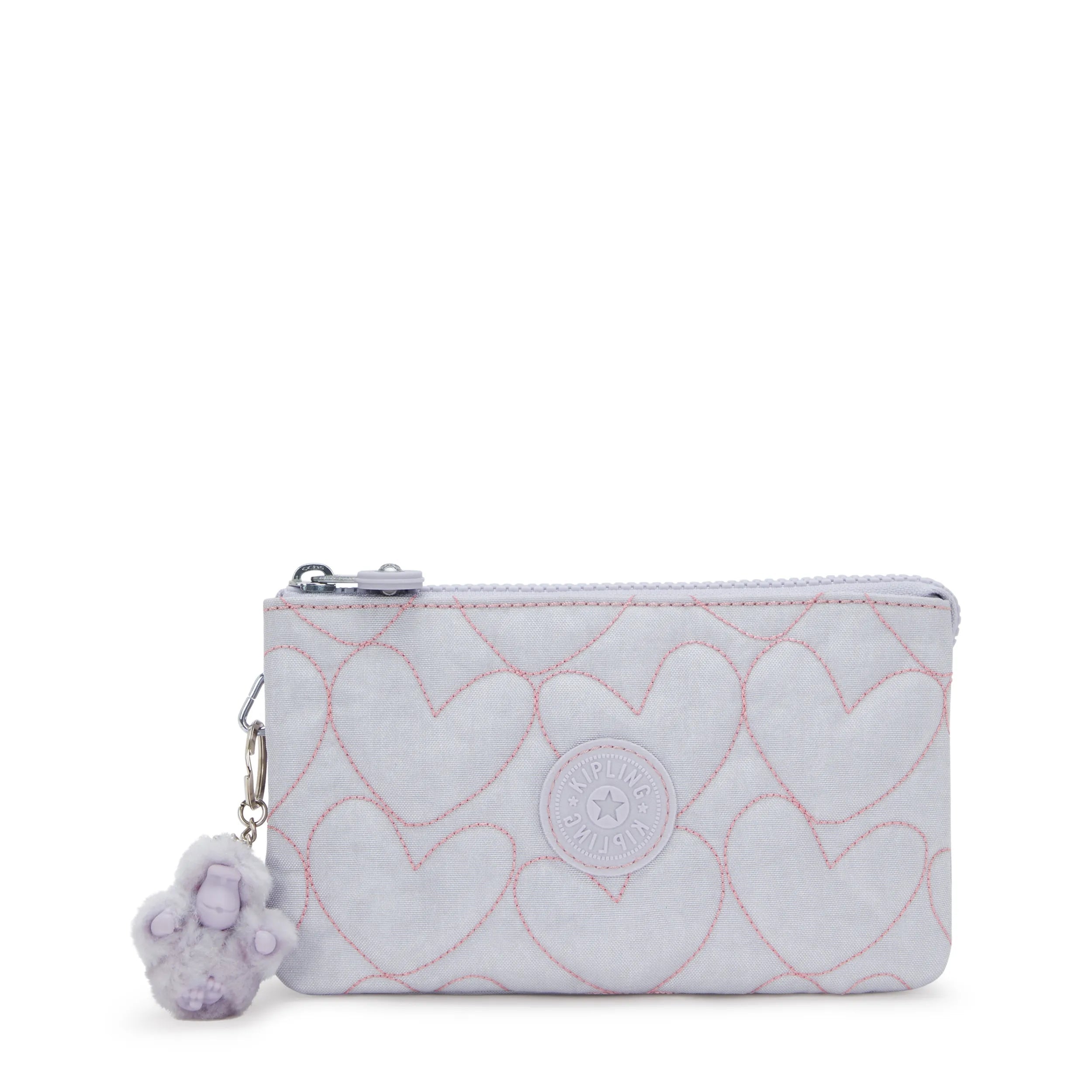 Kipling Creativity L in Hearts Shimmer — front view