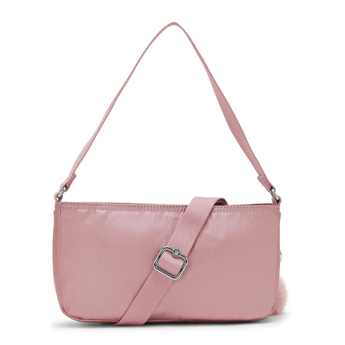 Kipling Jamari Shoulder Bag in Pink Rose Metallic — angle view 2