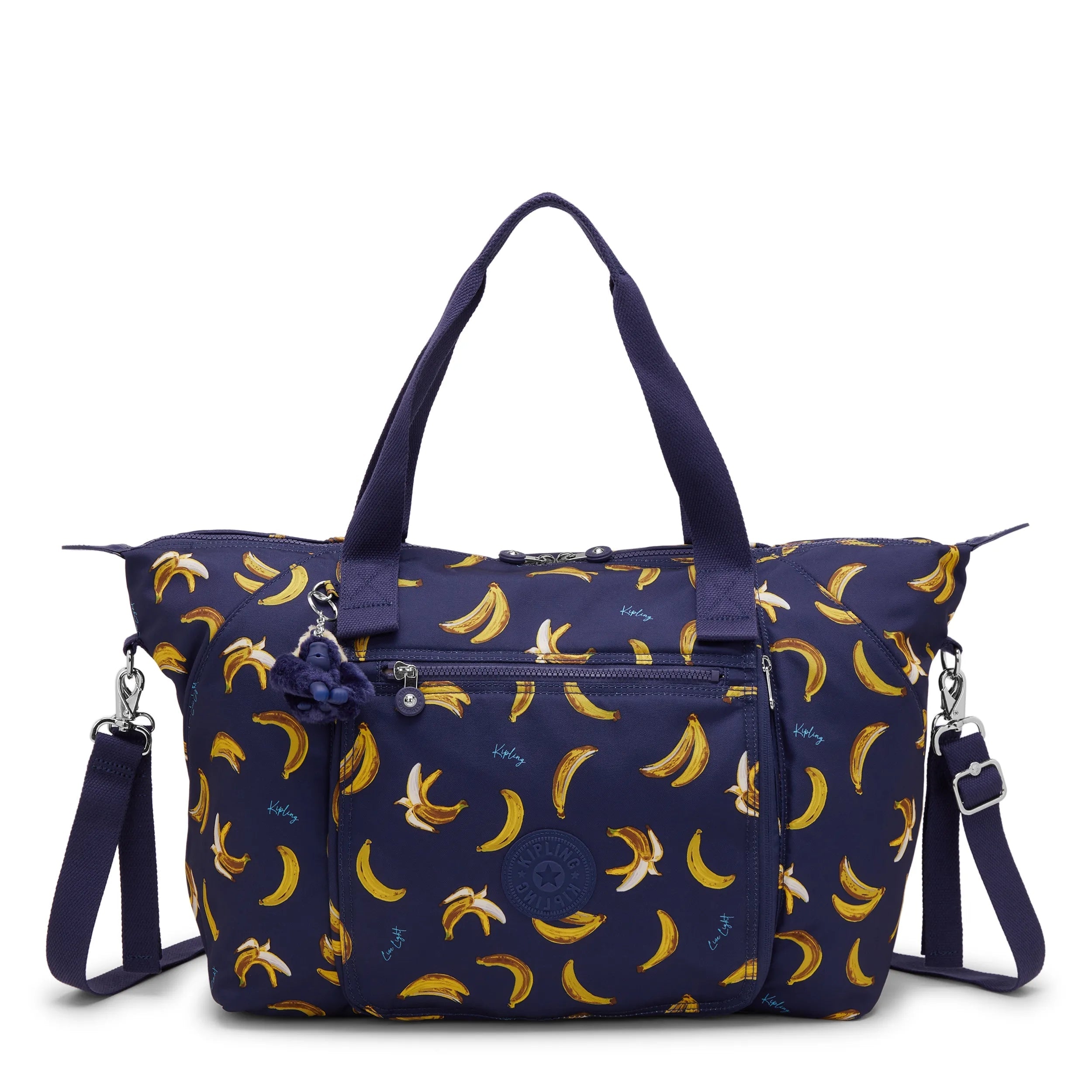 Kipling New Art M Babybag in Baby Banana Print — front view