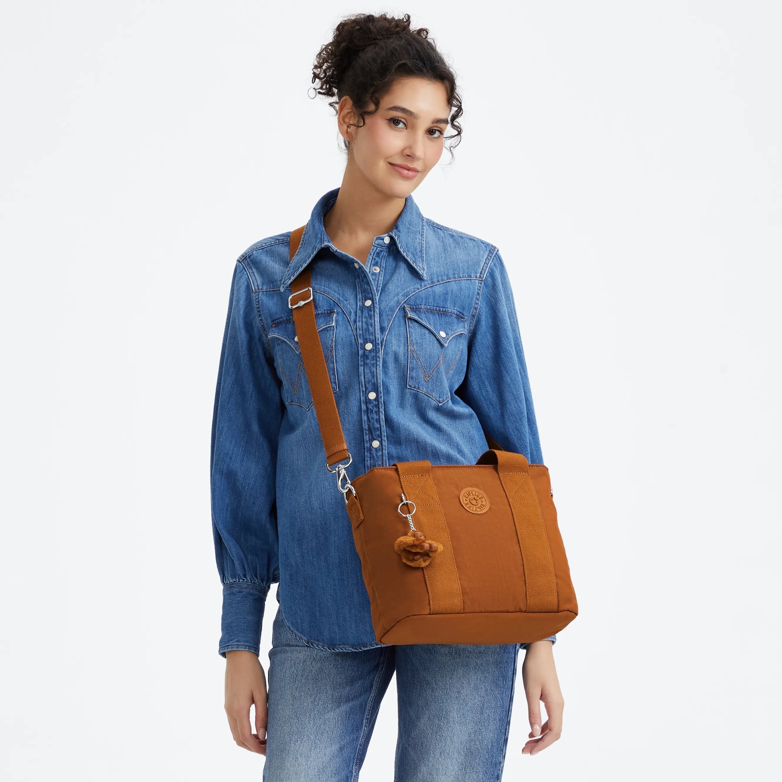 Kipling Minta M UP in Stylish Mokka — back view