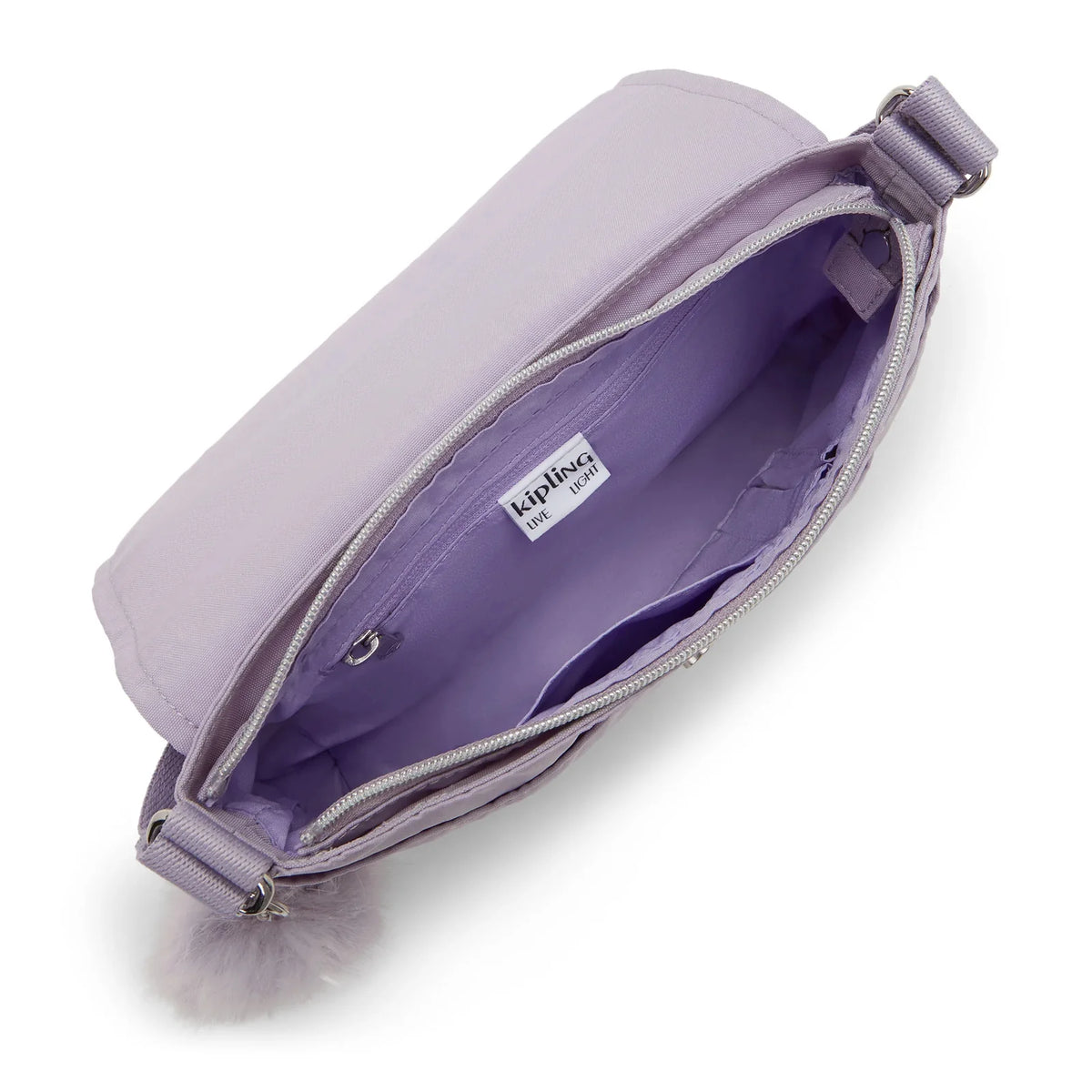 Kipling Siraz Shoulder Bag in Stylish Lilac — angle view 3