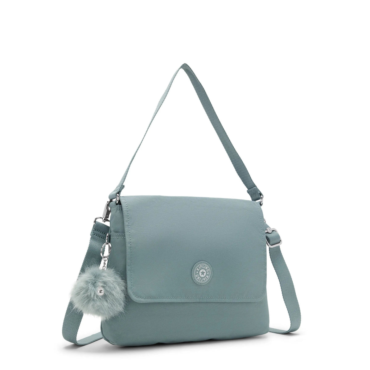 Kipling Siraz Shoulder Bag in Green Air — angle view 5