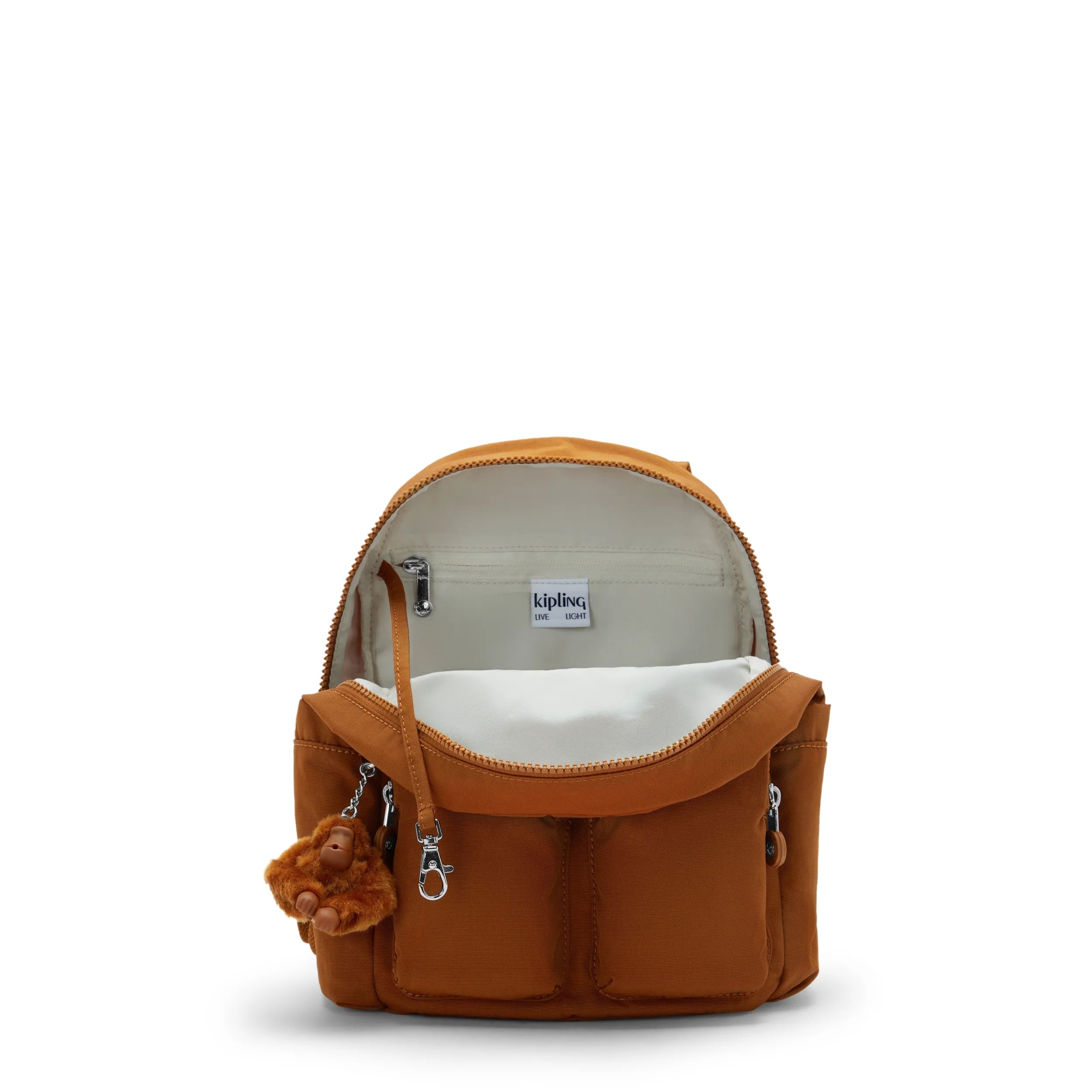 Kipling City Pocket Mini in Stylish Mokka — angle view 3